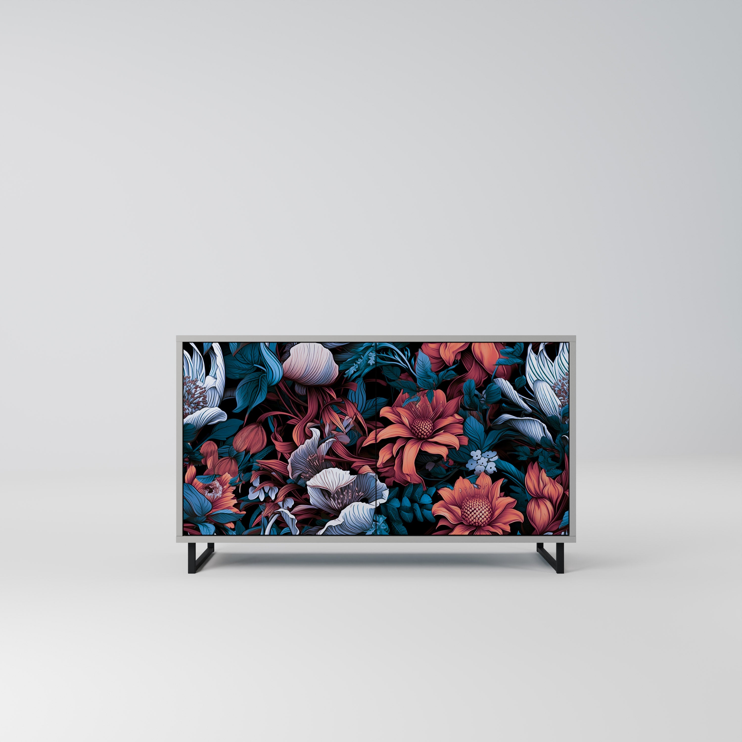 ETHEREAL BLOSSOMS Komoda 2-drzwiowa korpus Szary