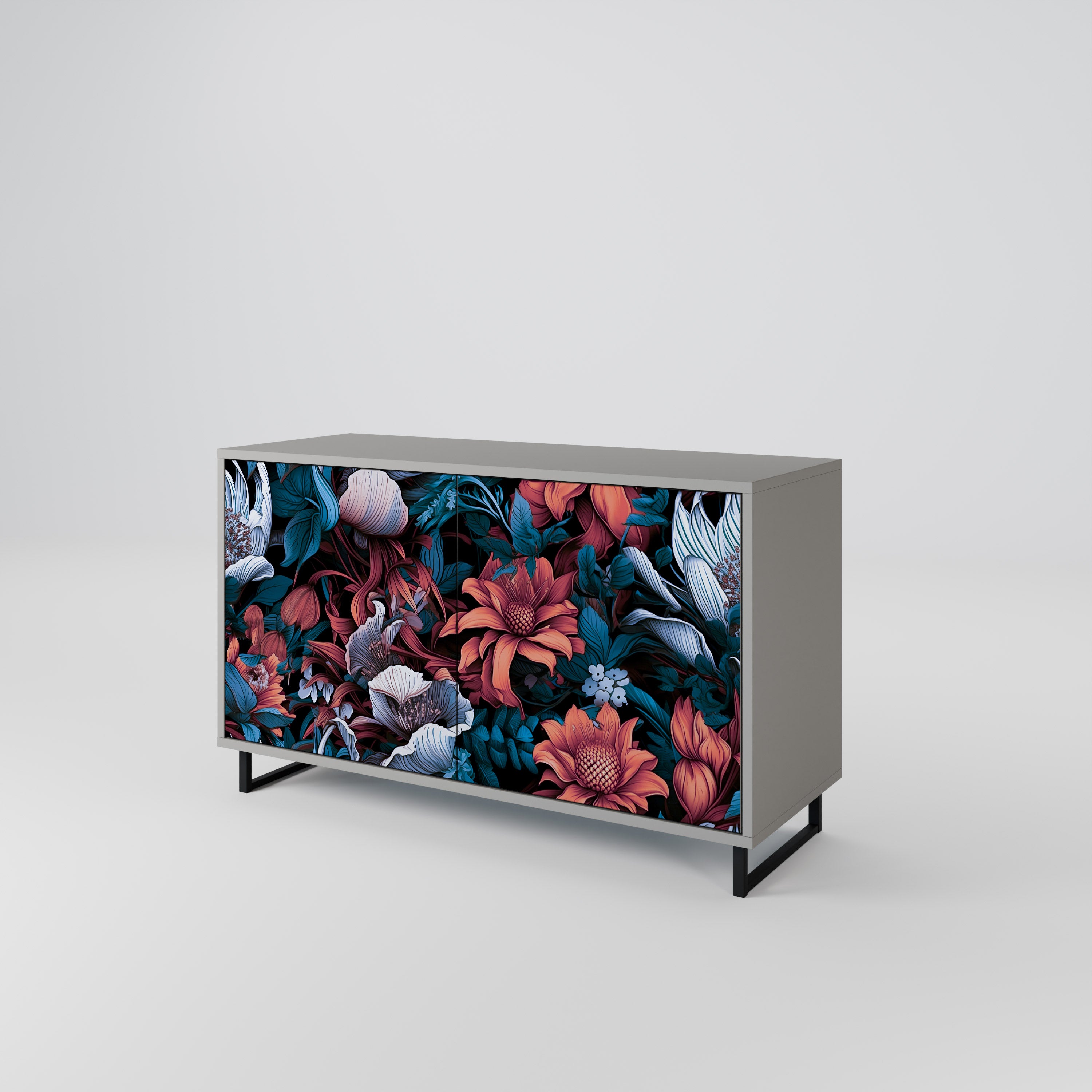 ETHEREAL BLOSSOMS Komoda 2-drzwiowa korpus Szary