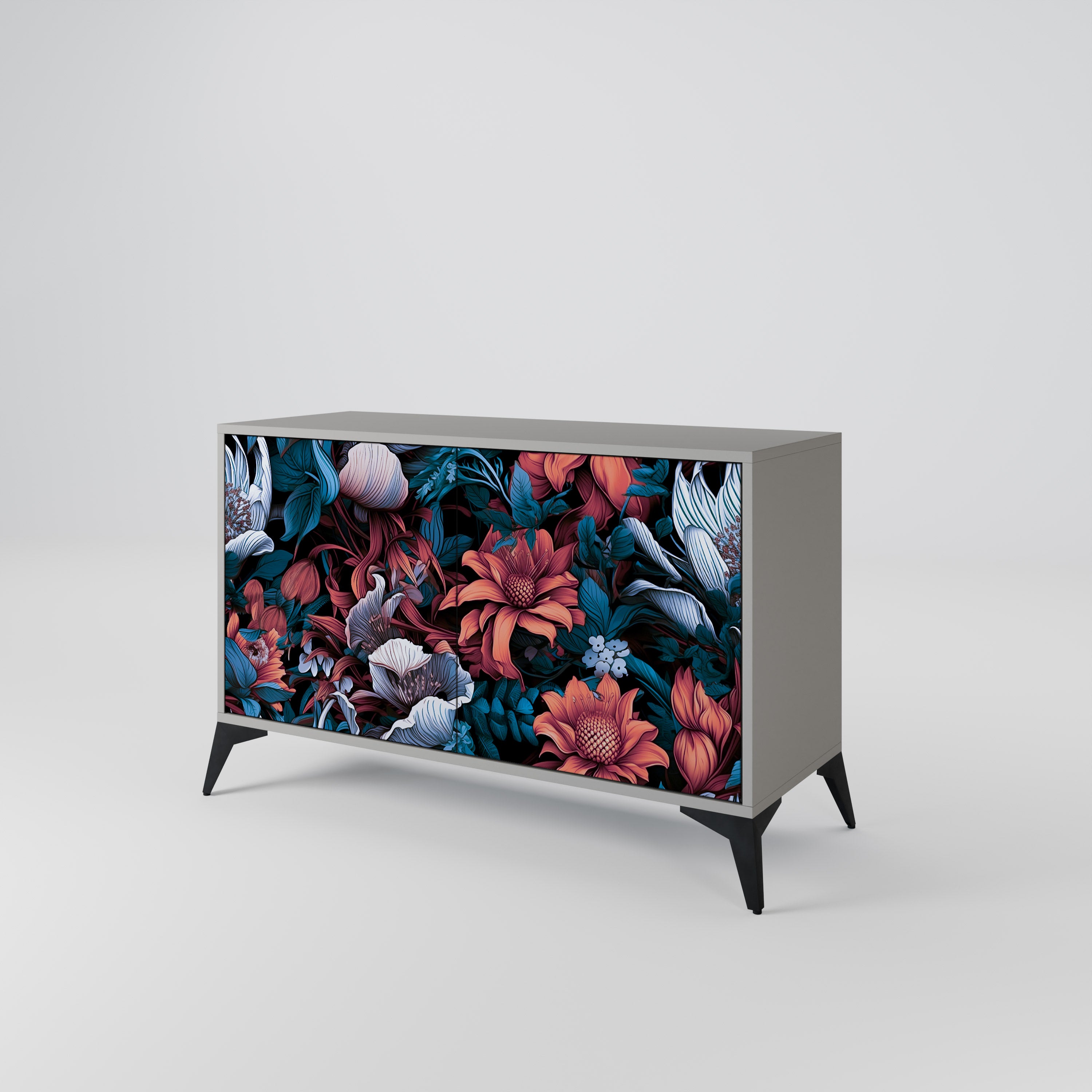 ETHEREAL BLOSSOMS Komoda 2-drzwiowa korpus Szary