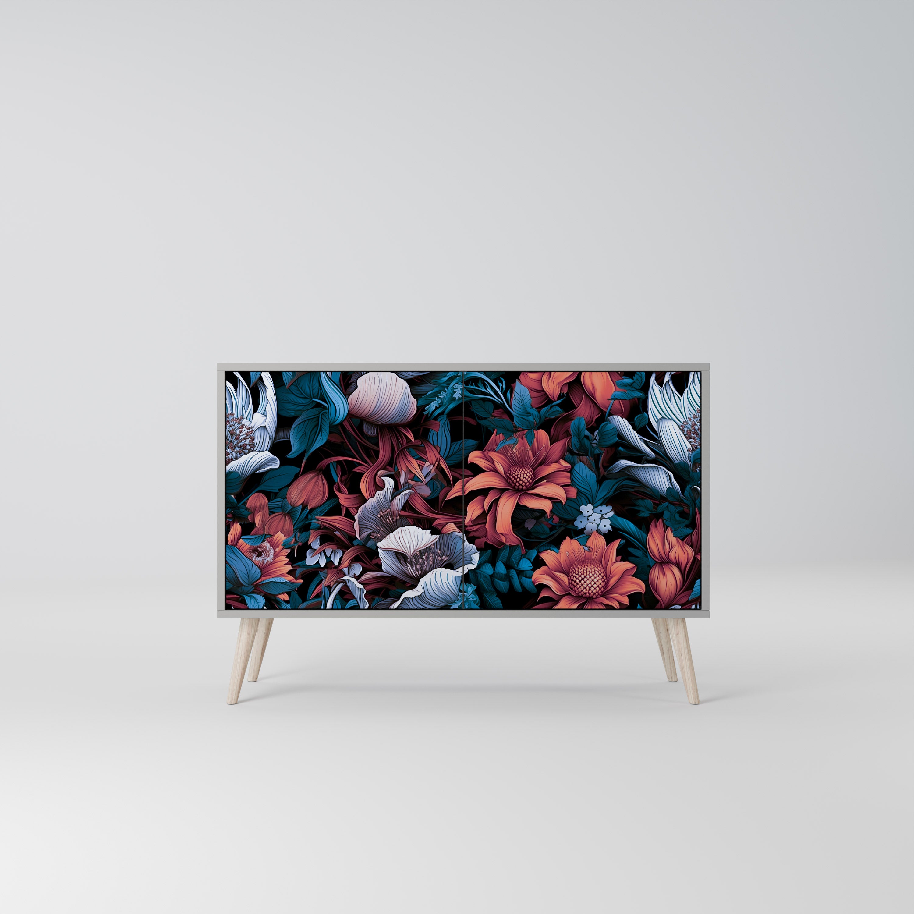 ETHEREAL BLOSSOMS Komoda 2-drzwiowa korpus Szary