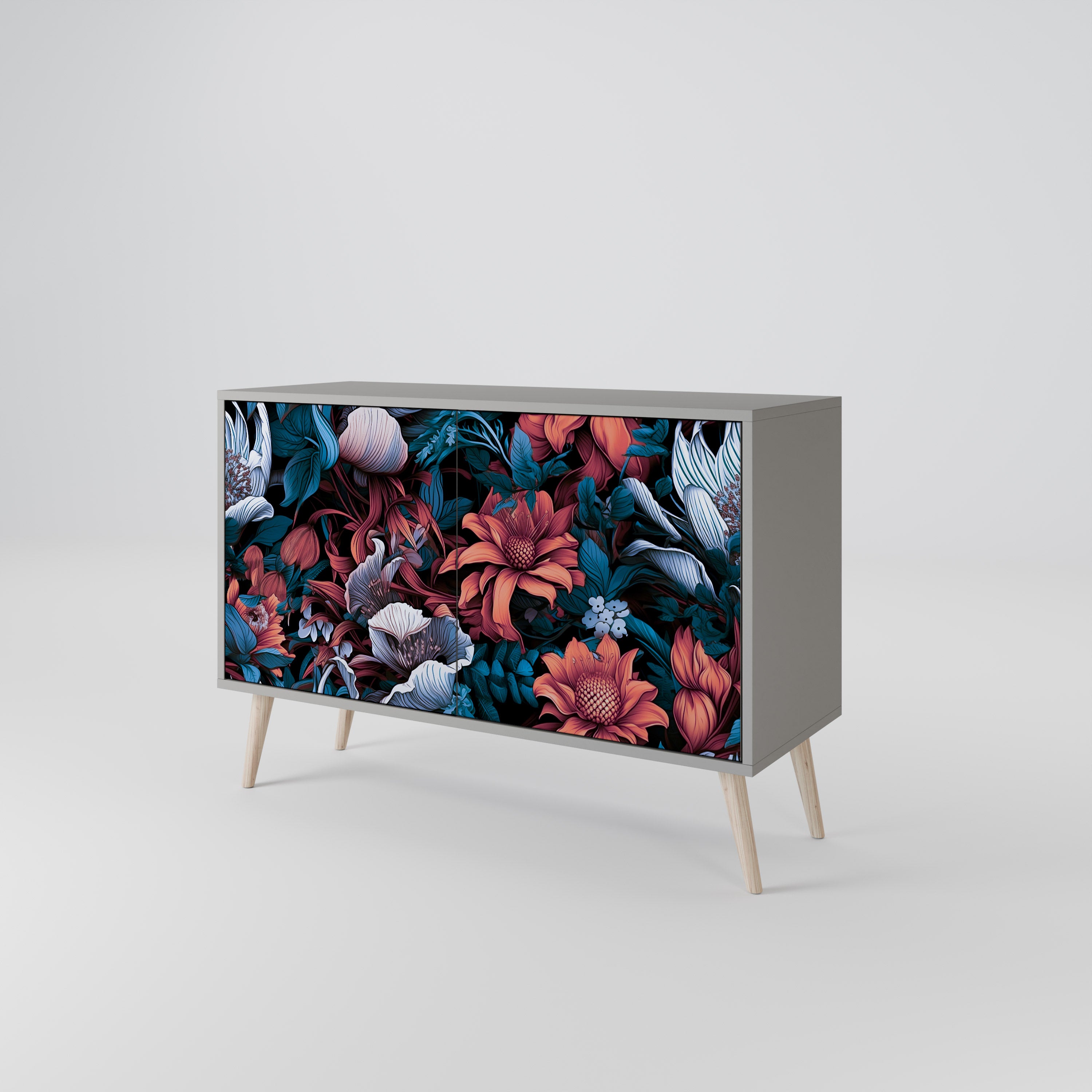 ETHEREAL BLOSSOMS Komoda 2-drzwiowa korpus Szary