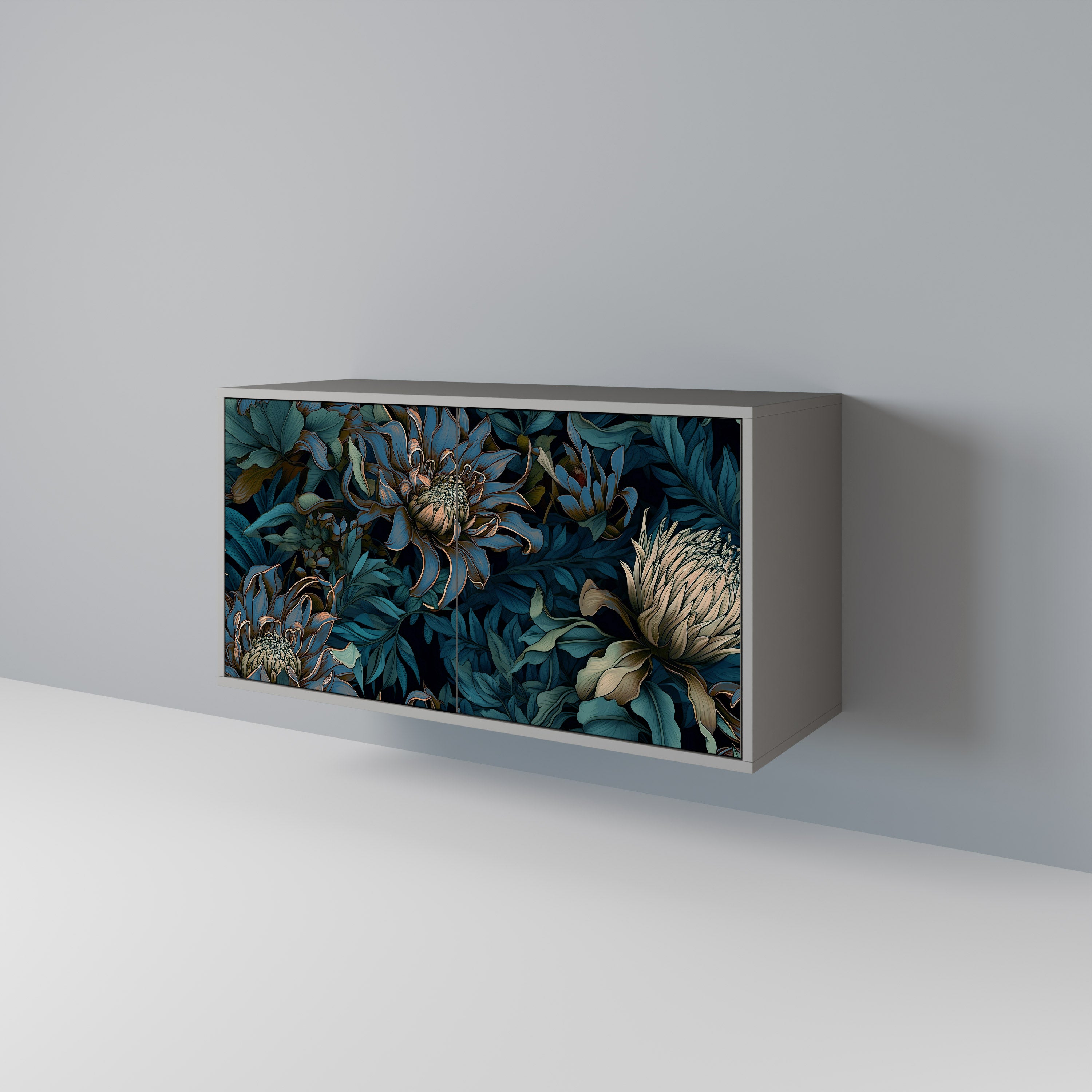 TWILIGHT BLOOM Komoda 2-drzwiowa korpus Szary