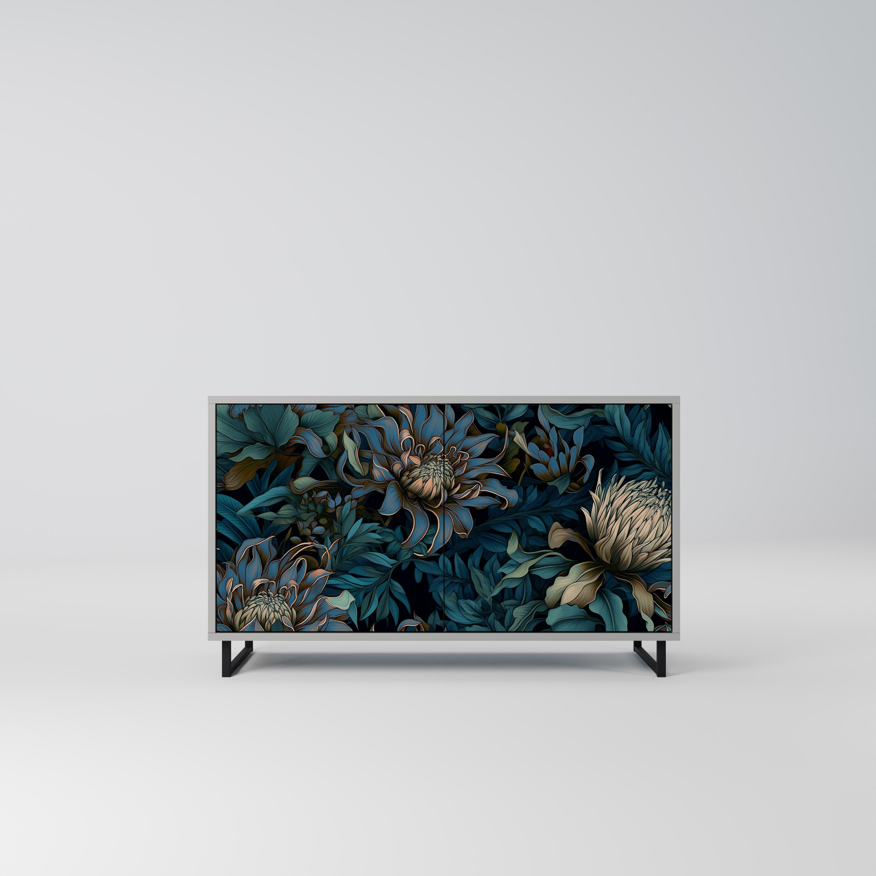TWILIGHT BLOOM Komoda 2-drzwiowa korpus Szary