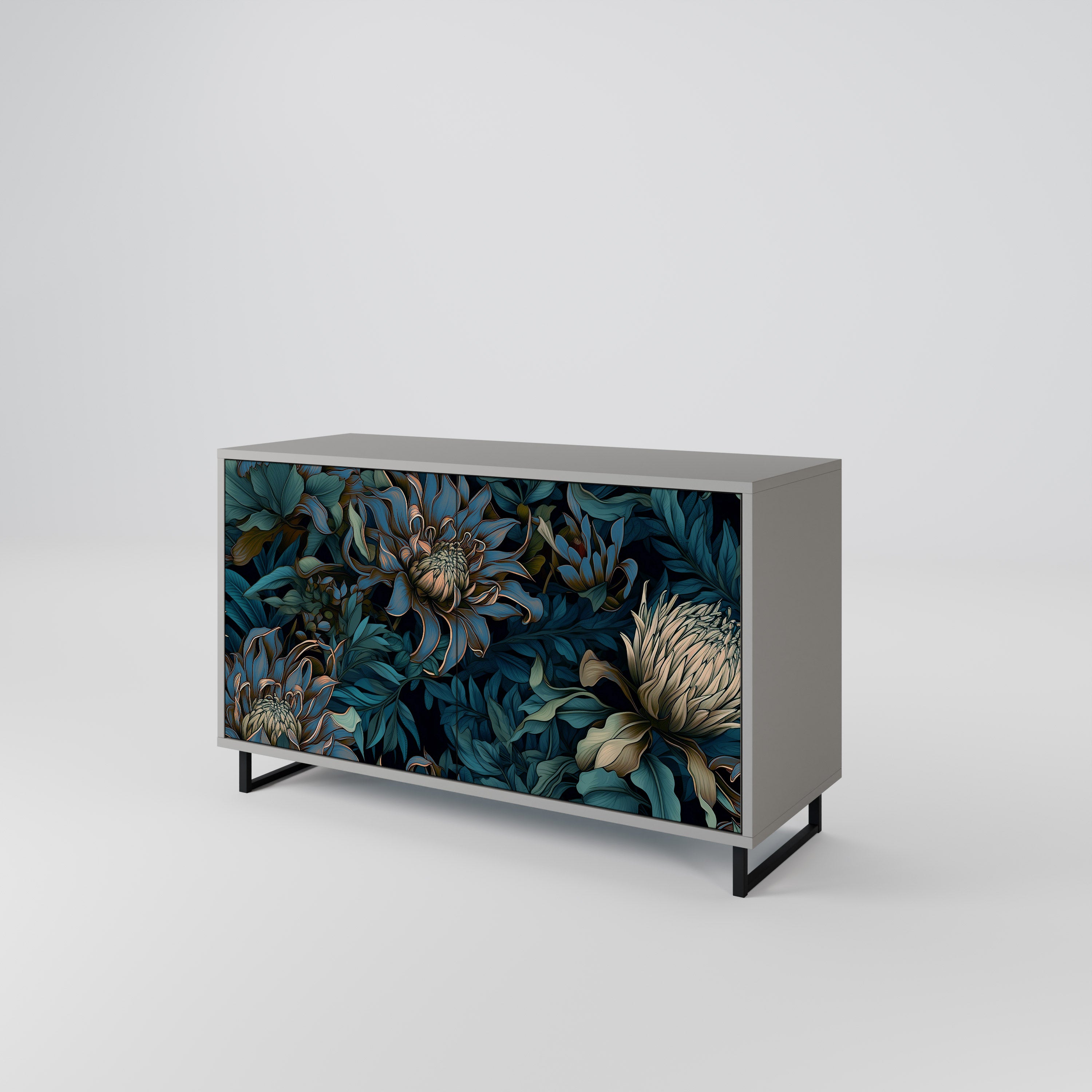 TWILIGHT BLOOM Komoda 2-drzwiowa korpus Szary
