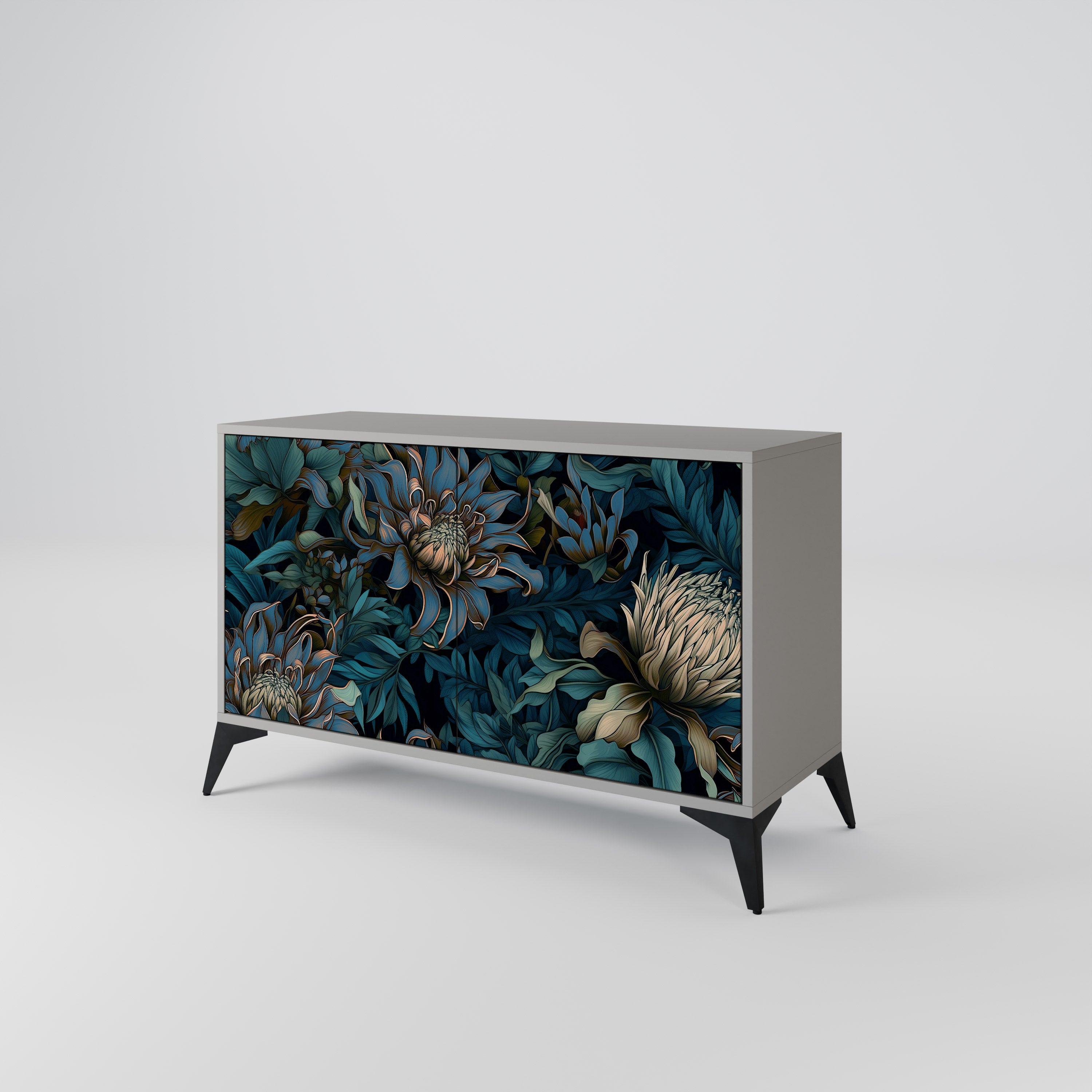 TWILIGHT BLOOM Komoda 2-drzwiowa korpus Szary