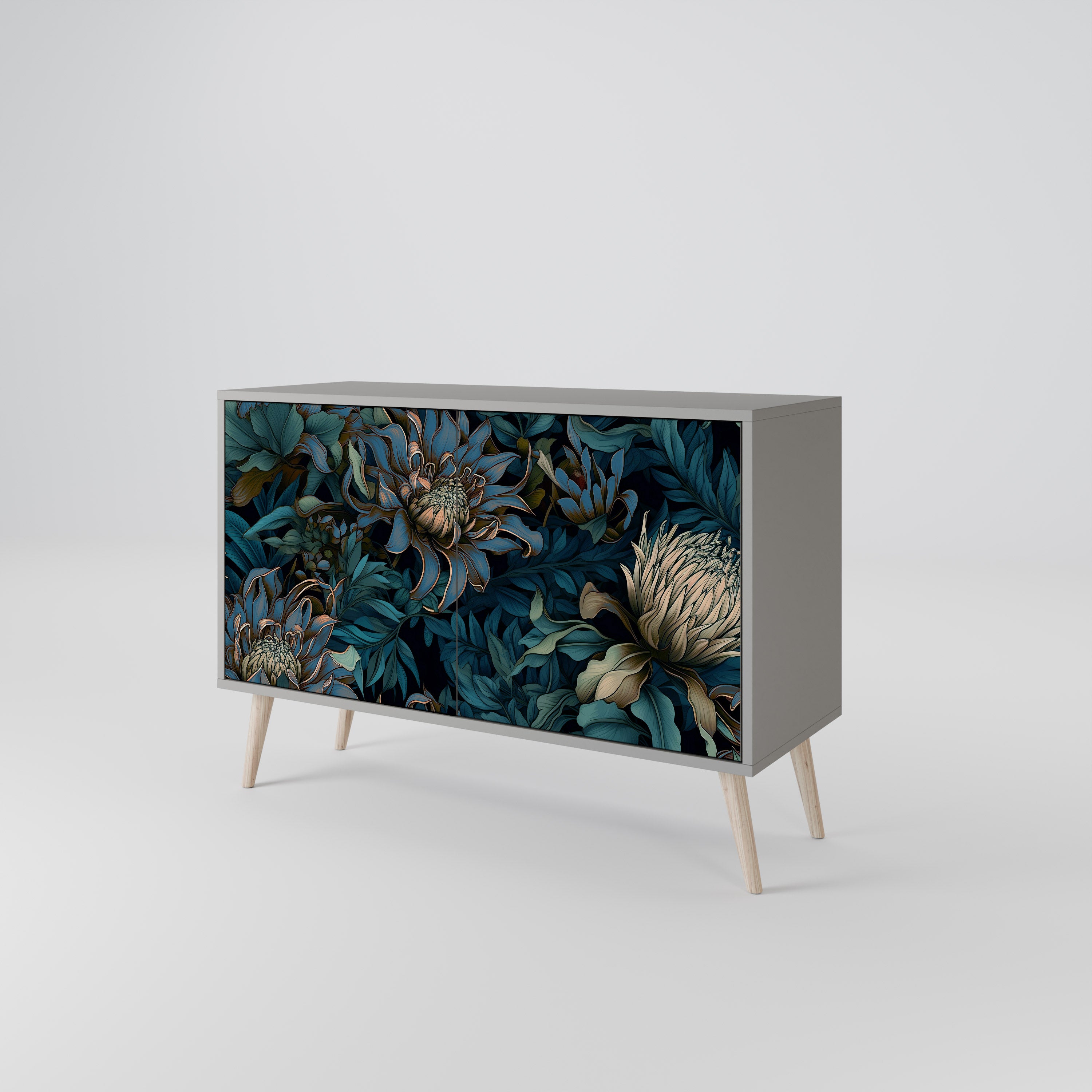 TWILIGHT BLOOM Komoda 2-drzwiowa korpus Szary