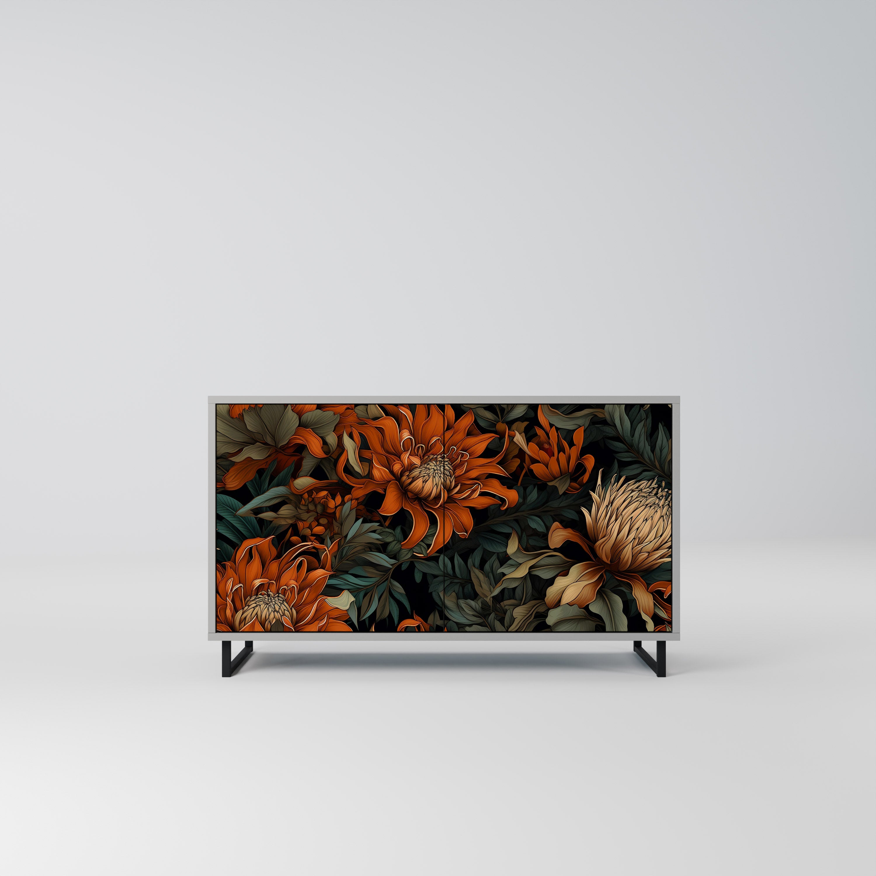 DAWN BLOOM Komoda 2-drzwiowa korpus Szary