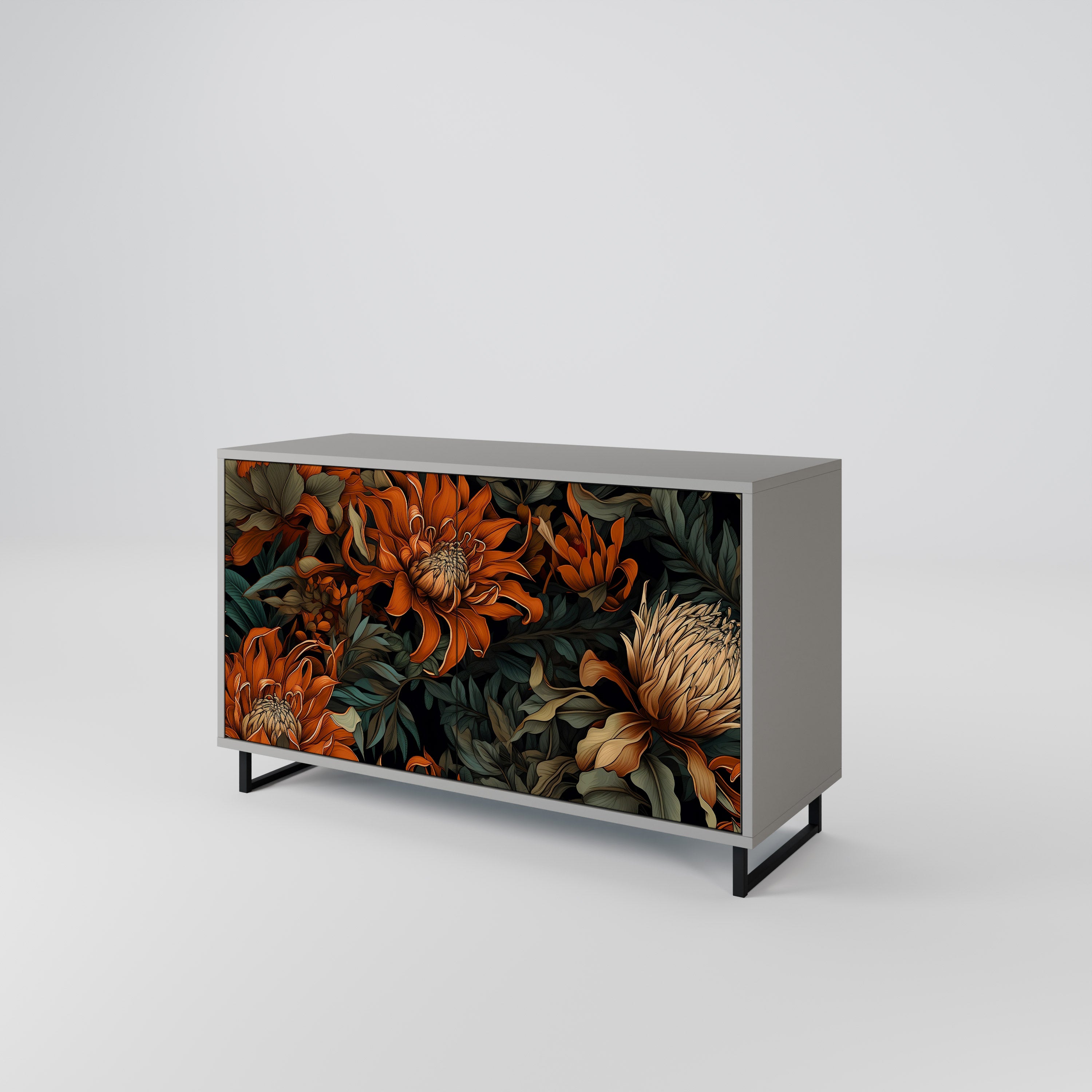 DAWN BLOOM Komoda 2-drzwiowa korpus Szary