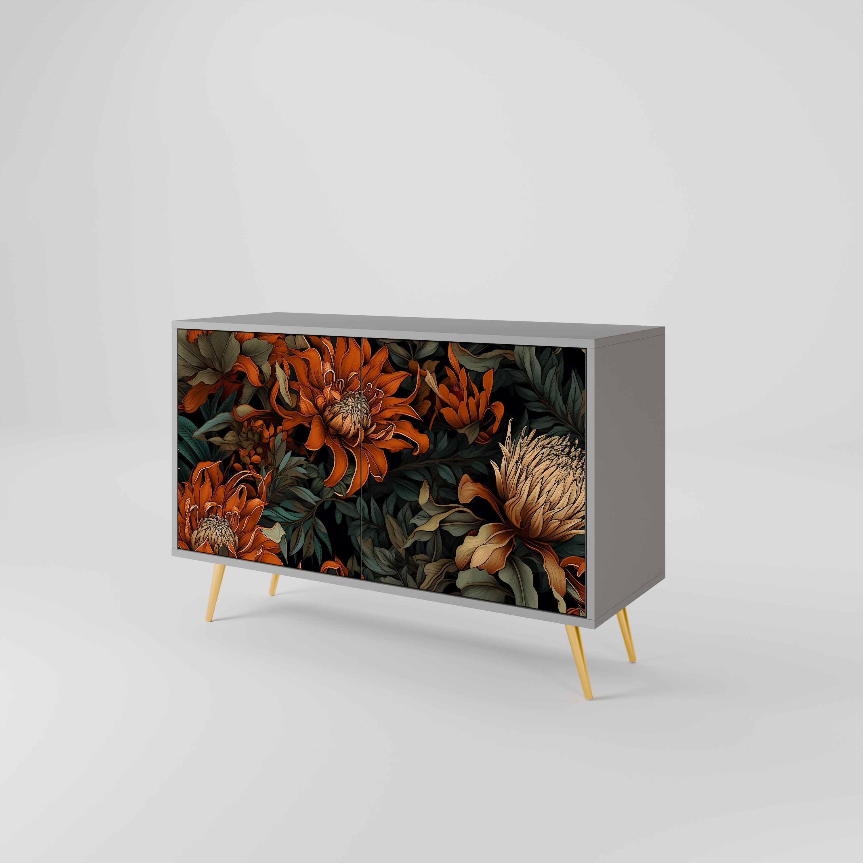 DAWN BLOOM Komoda 2-drzwiowa korpus Szary