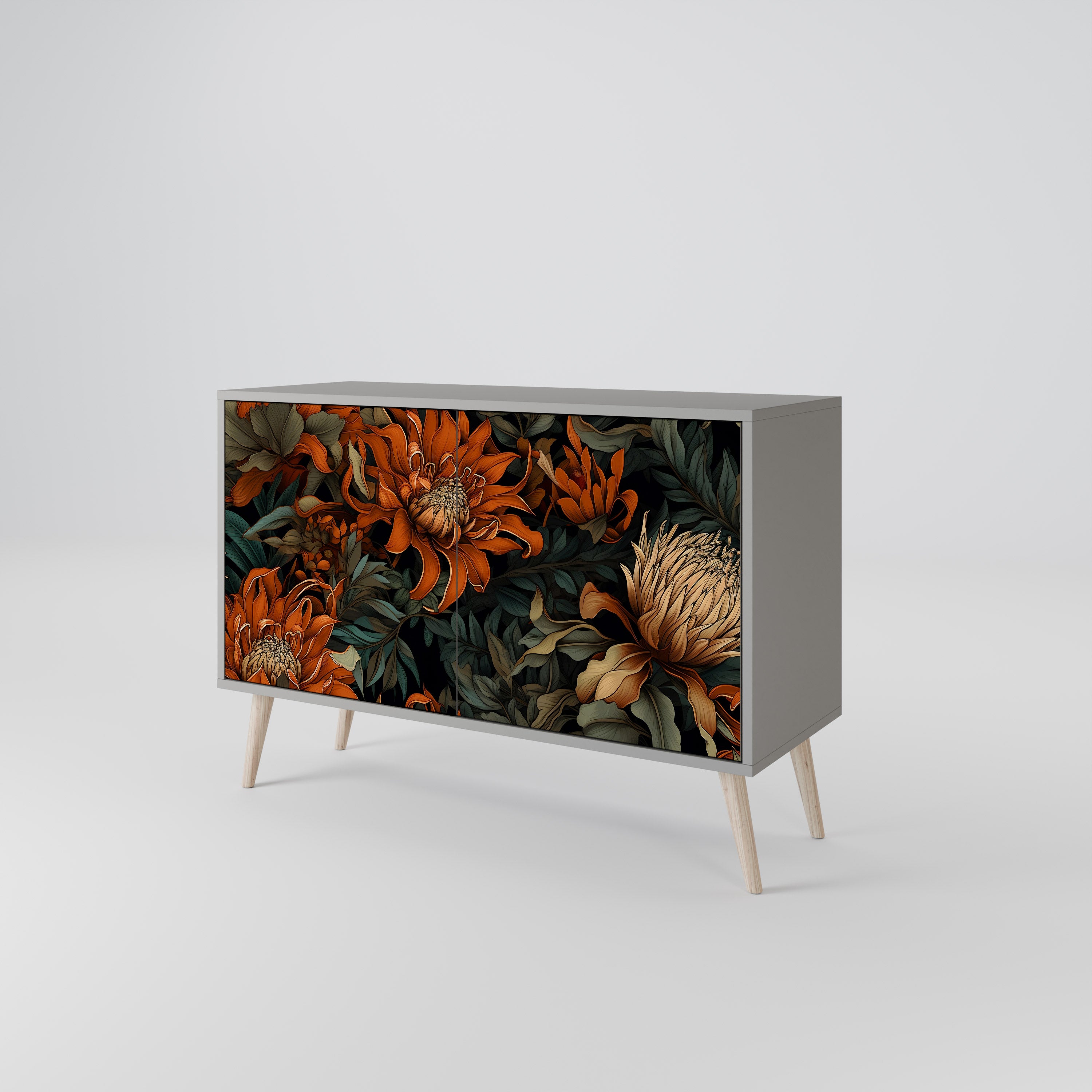 DAWN BLOOM Komoda 2-drzwiowa korpus Szary