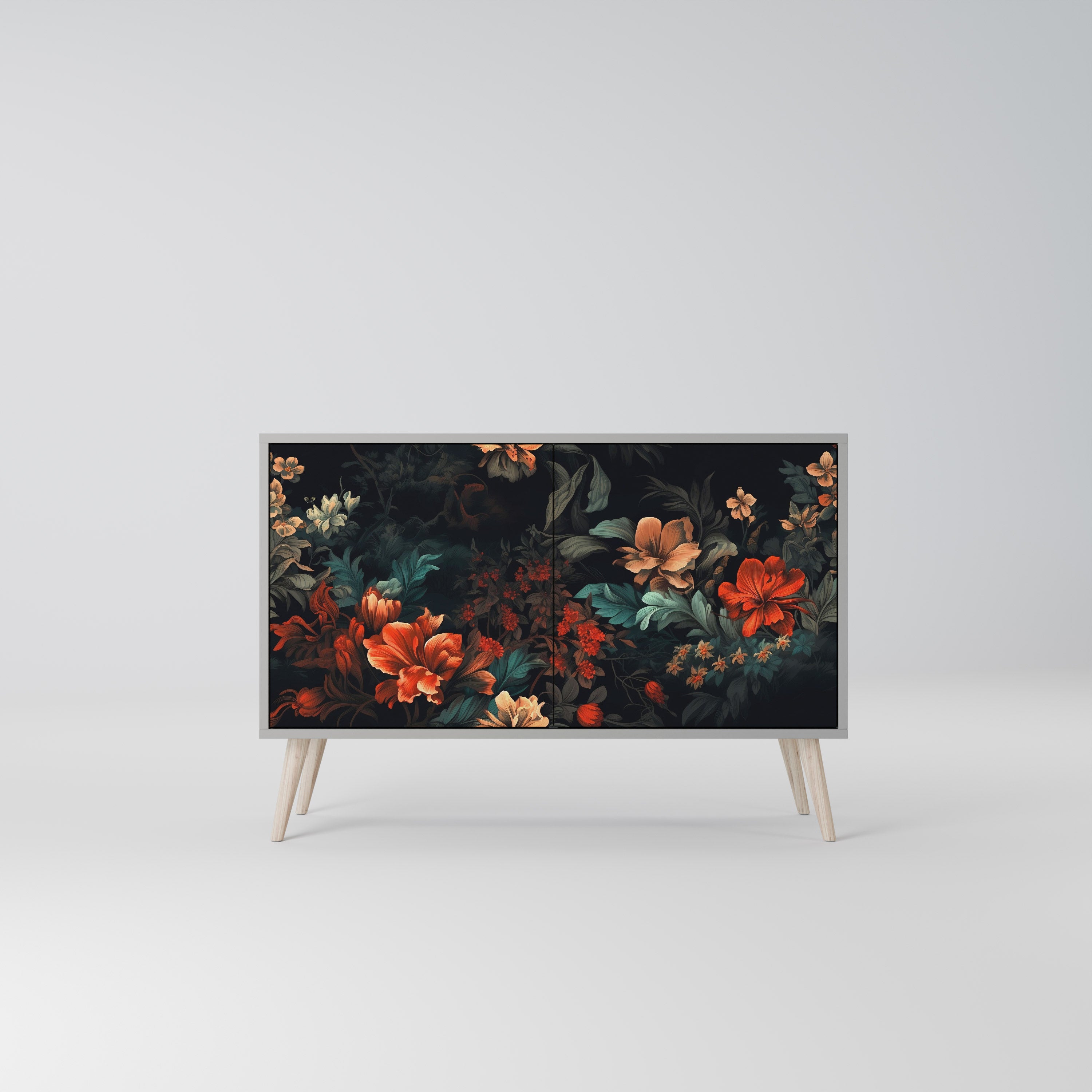 IMAGINARY BLOSSOM Komoda 2-drzwiowa korpus Szary
