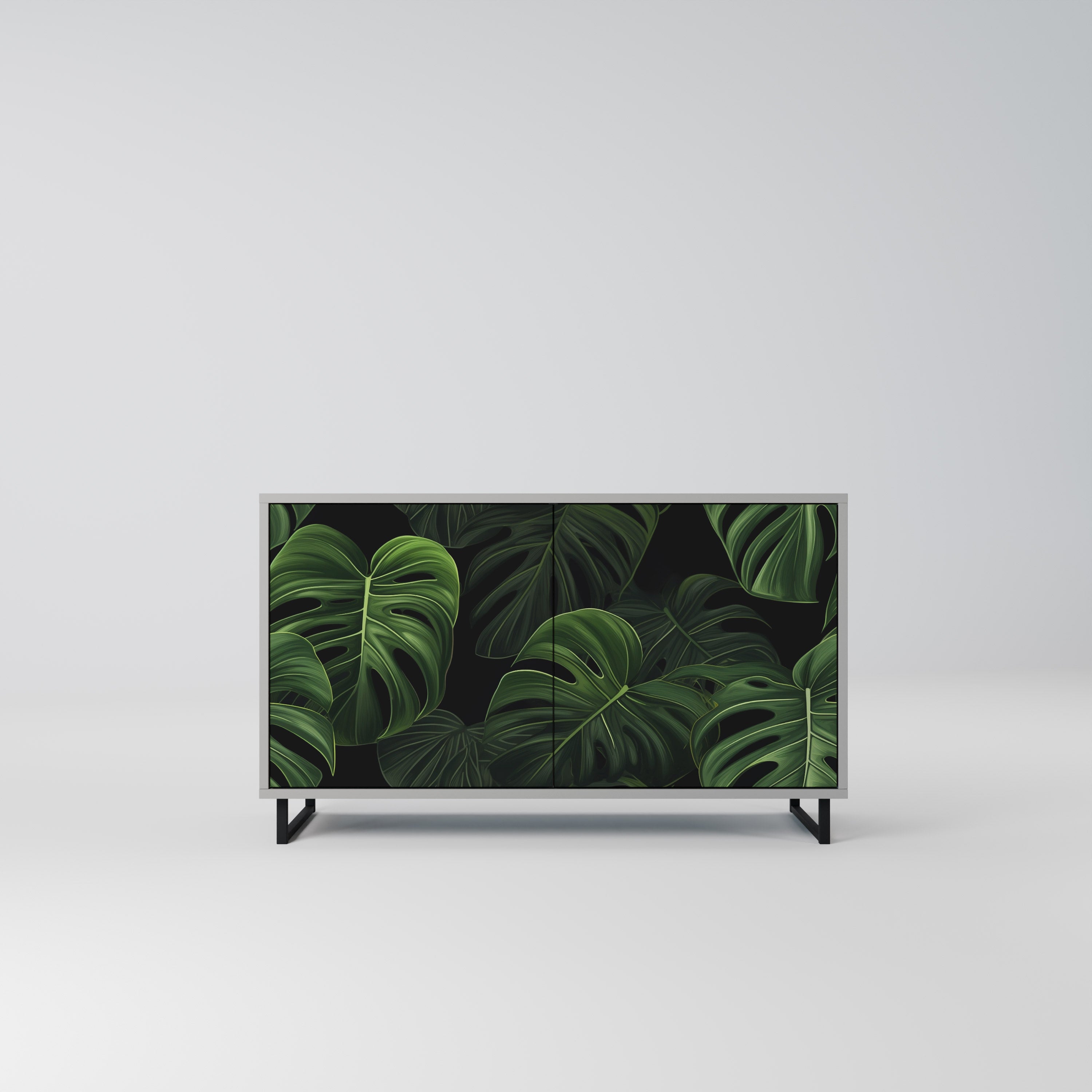 INFINITE MONSTERA Komoda 2-drzwiowa korpus Szary