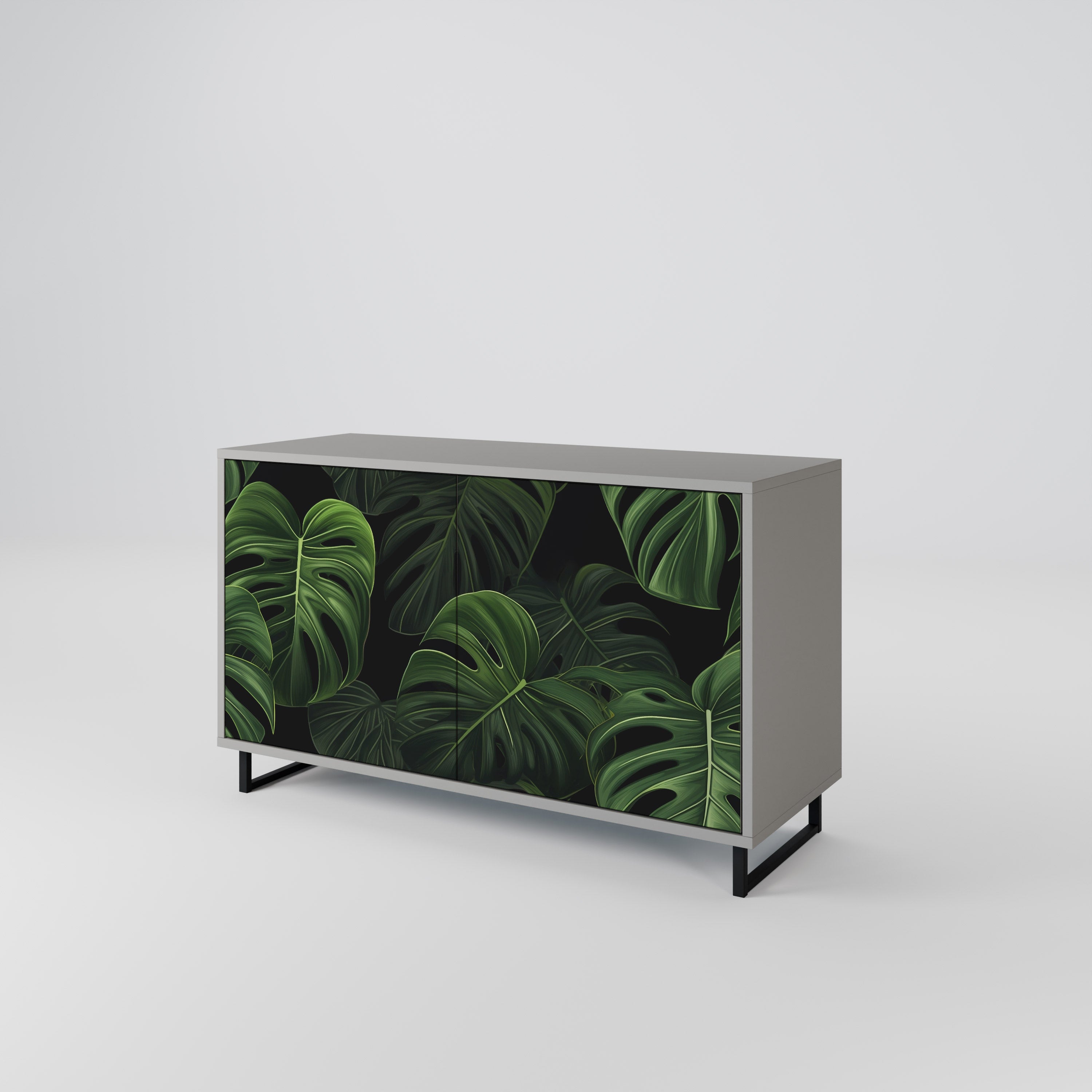 INFINITE MONSTERA Komoda 2-drzwiowa korpus Szary