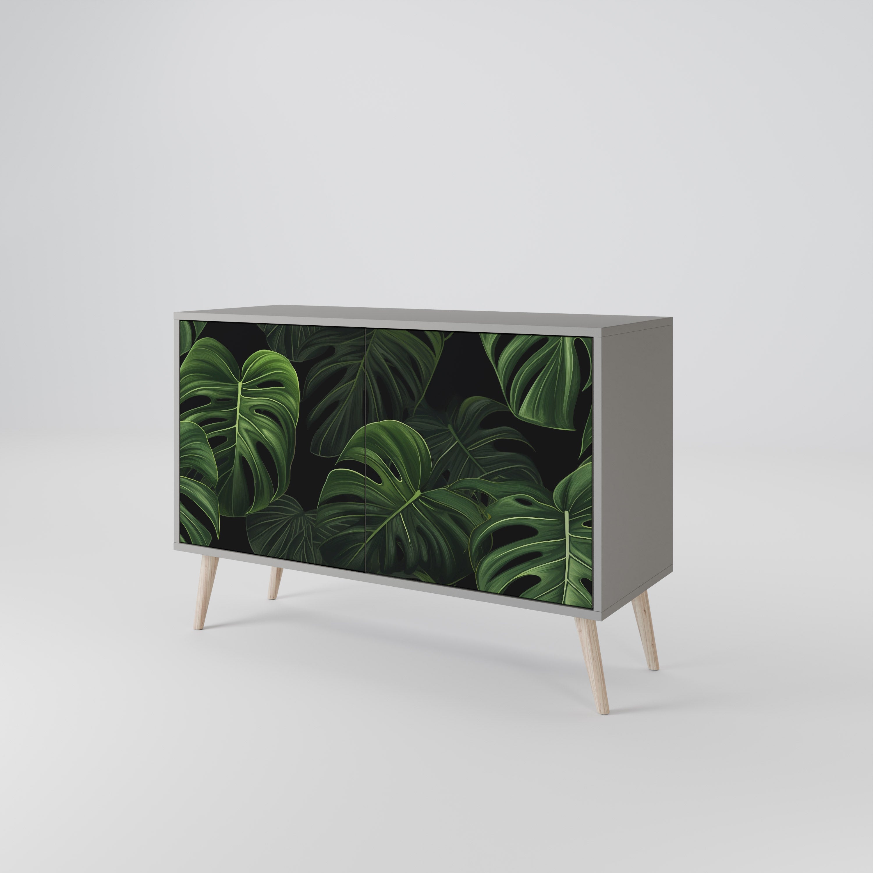 INFINITE MONSTERA Komoda 2-drzwiowa korpus Szary