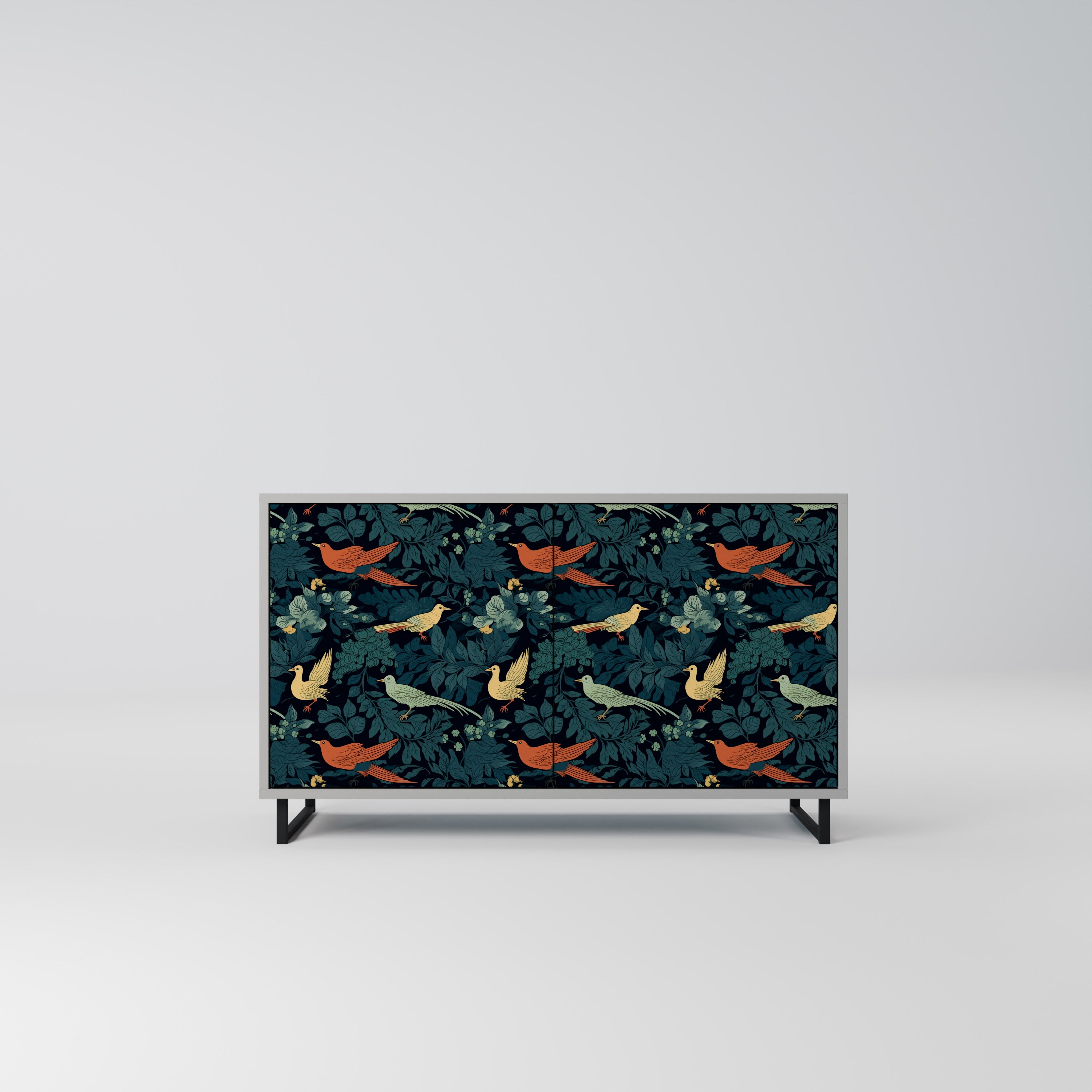 FOWL ORNAMENT Komoda 2-drzwiowa korpus Szary