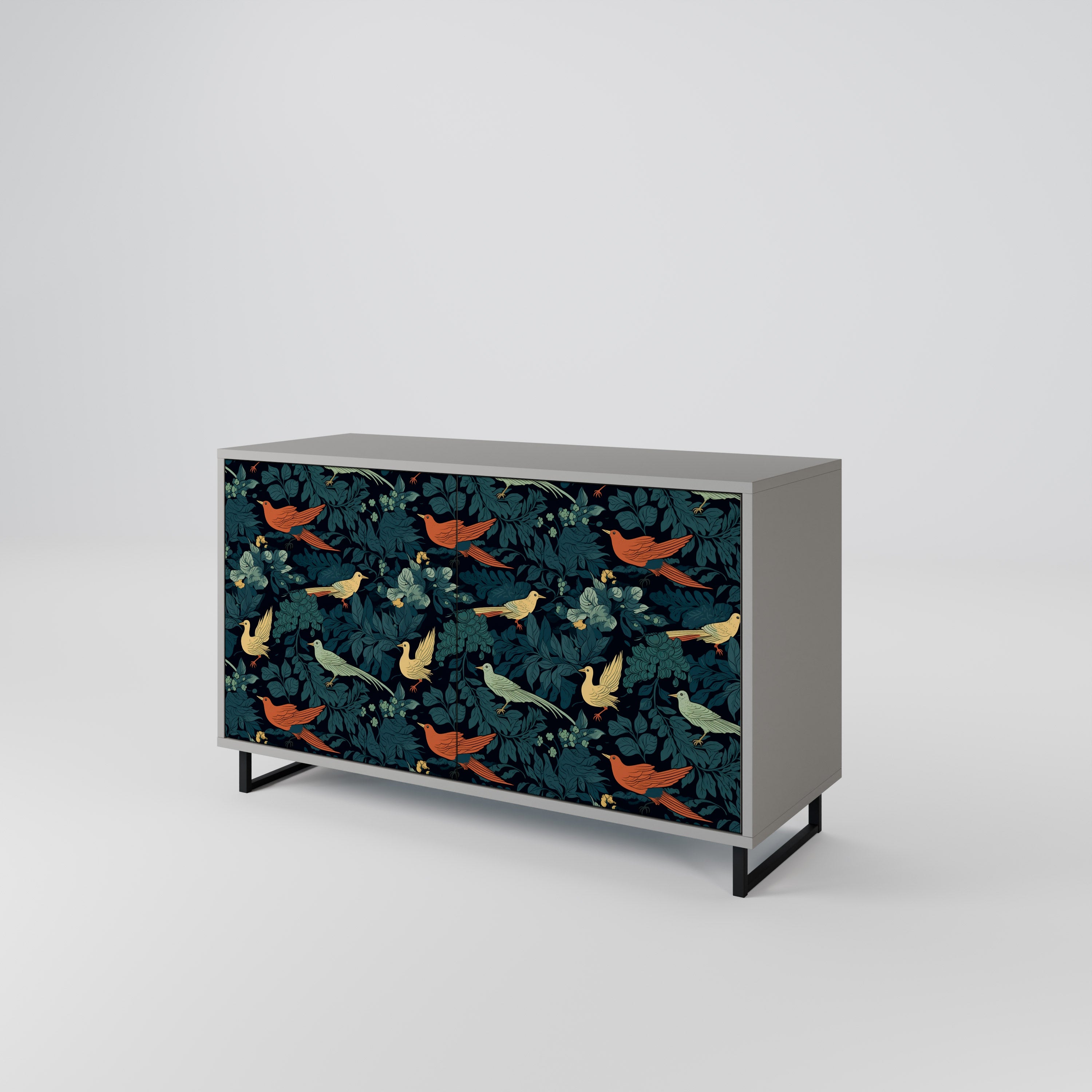 FOWL ORNAMENT Komoda 2-drzwiowa korpus Szary