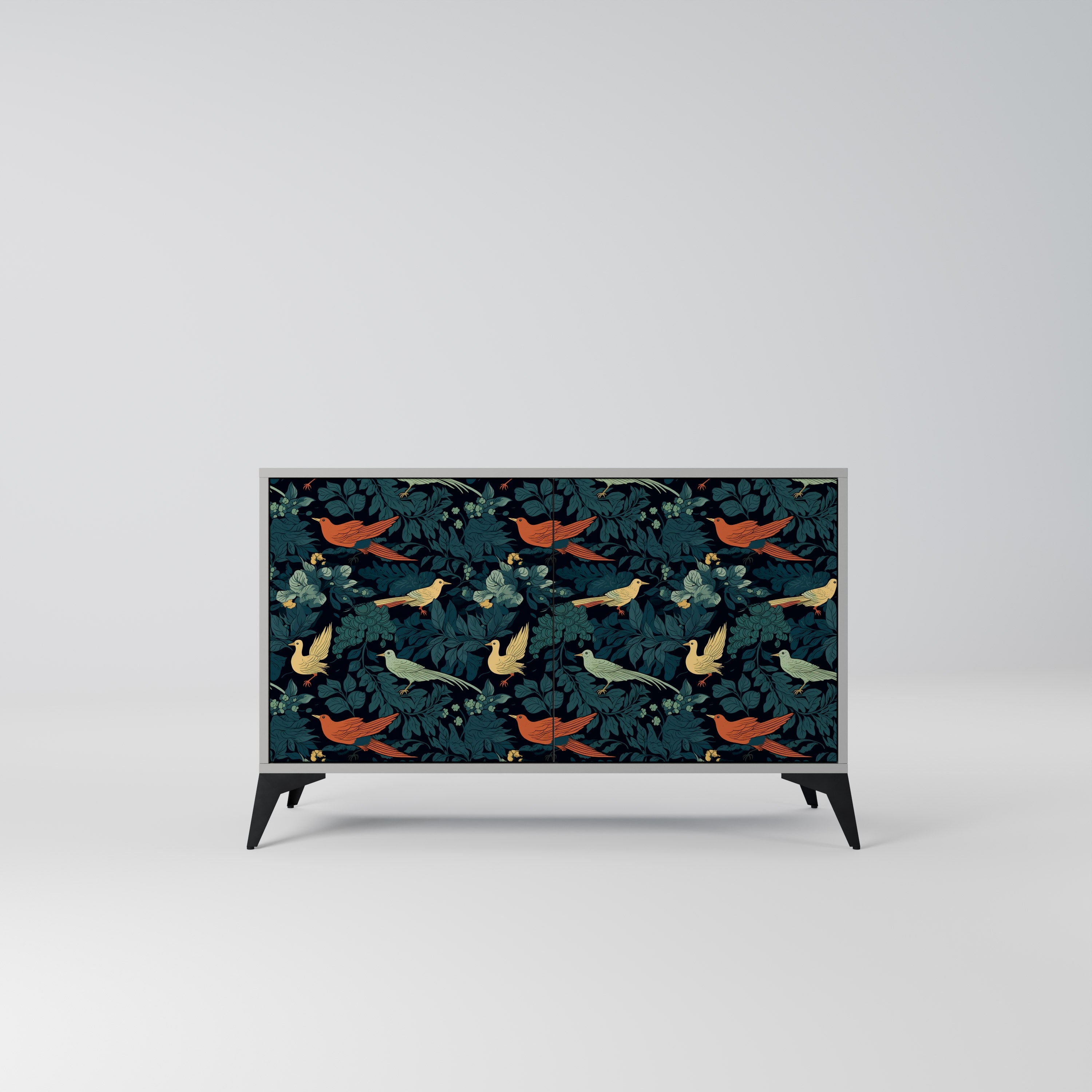 FOWL ORNAMENT Komoda 2-drzwiowa korpus Szary