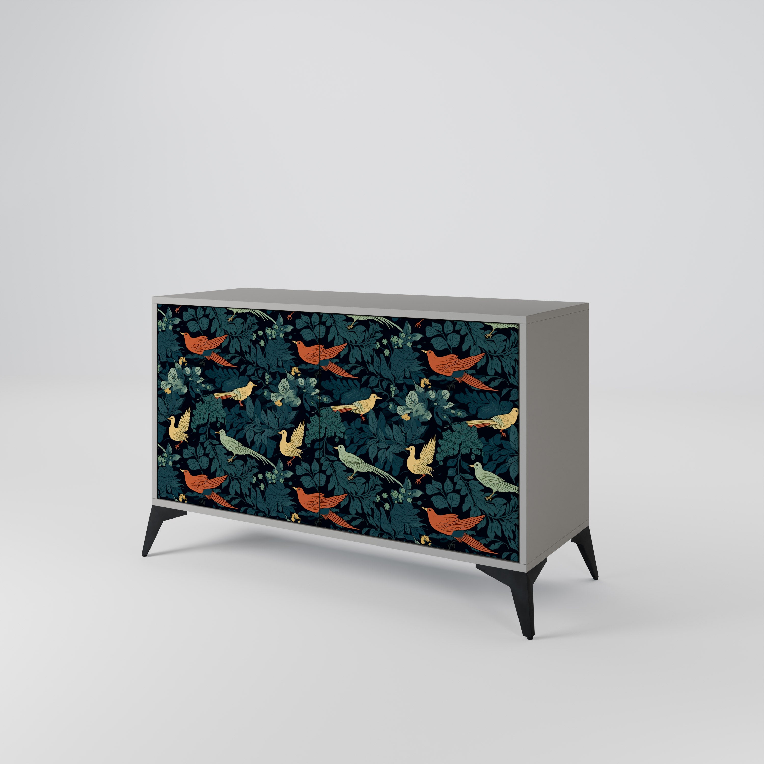 FOWL ORNAMENT Komoda 2-drzwiowa korpus Szary