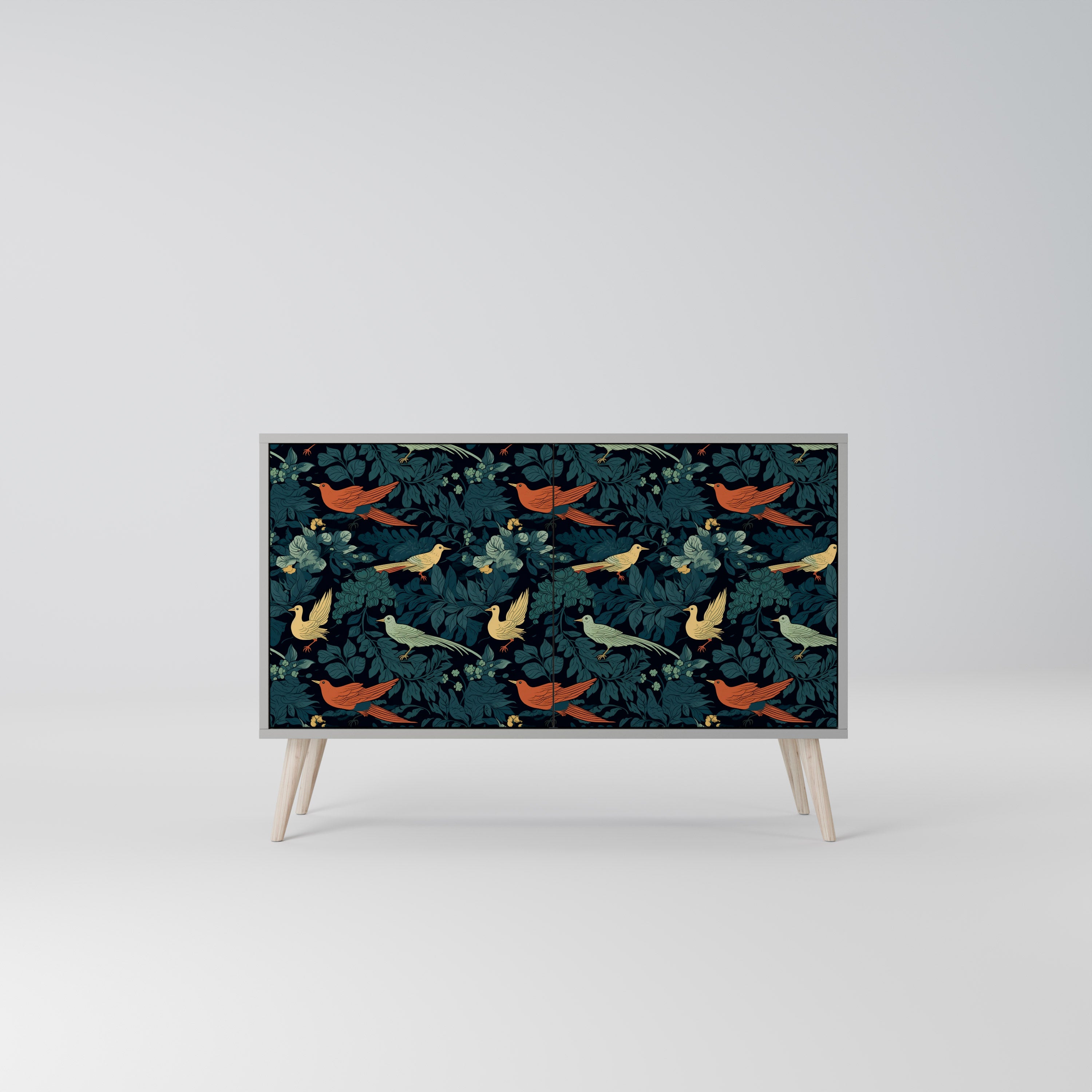 FOWL ORNAMENT Komoda 2-drzwiowa korpus Szary