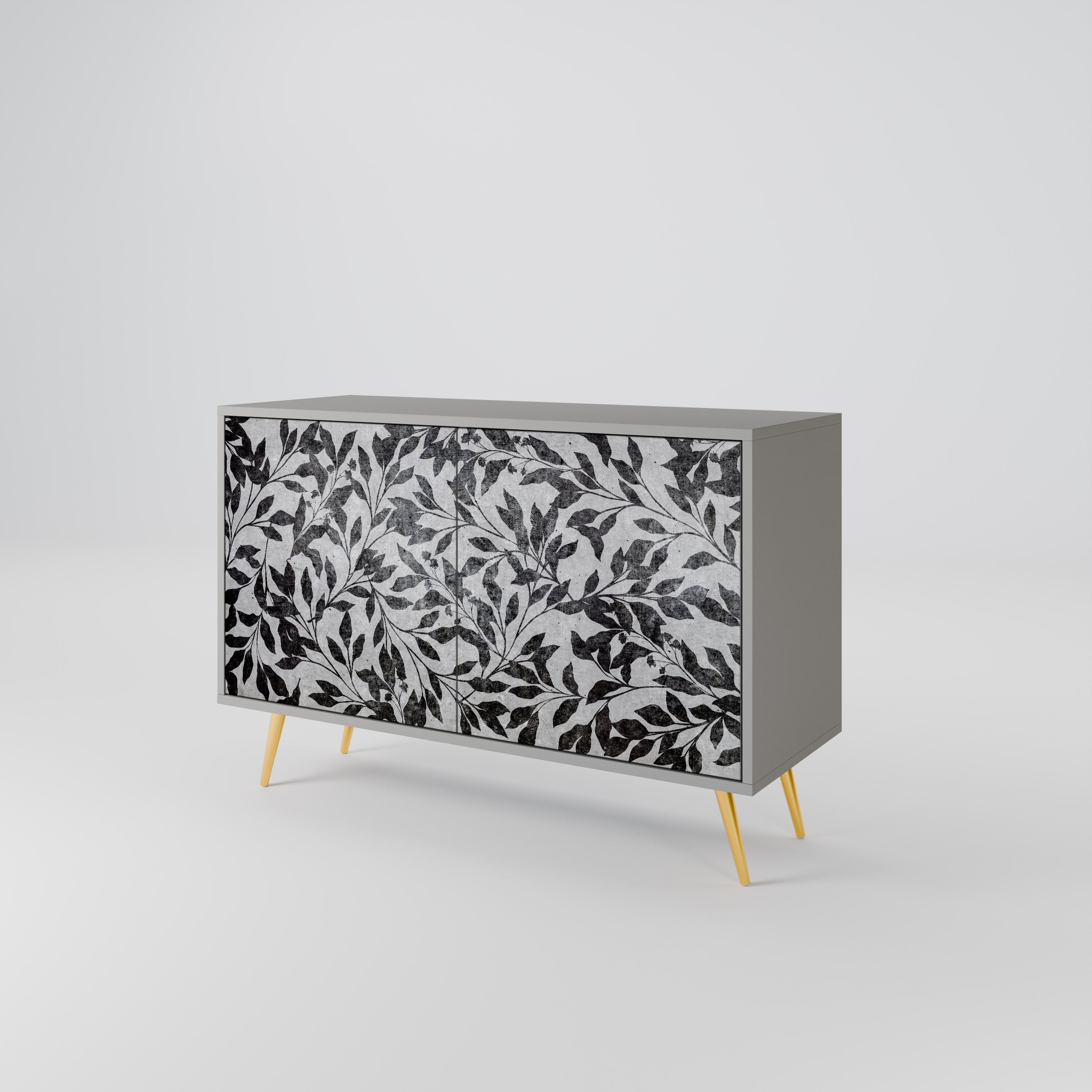 CHARCOAL SPROUT Komoda 2-drzwiowa korpus Szary