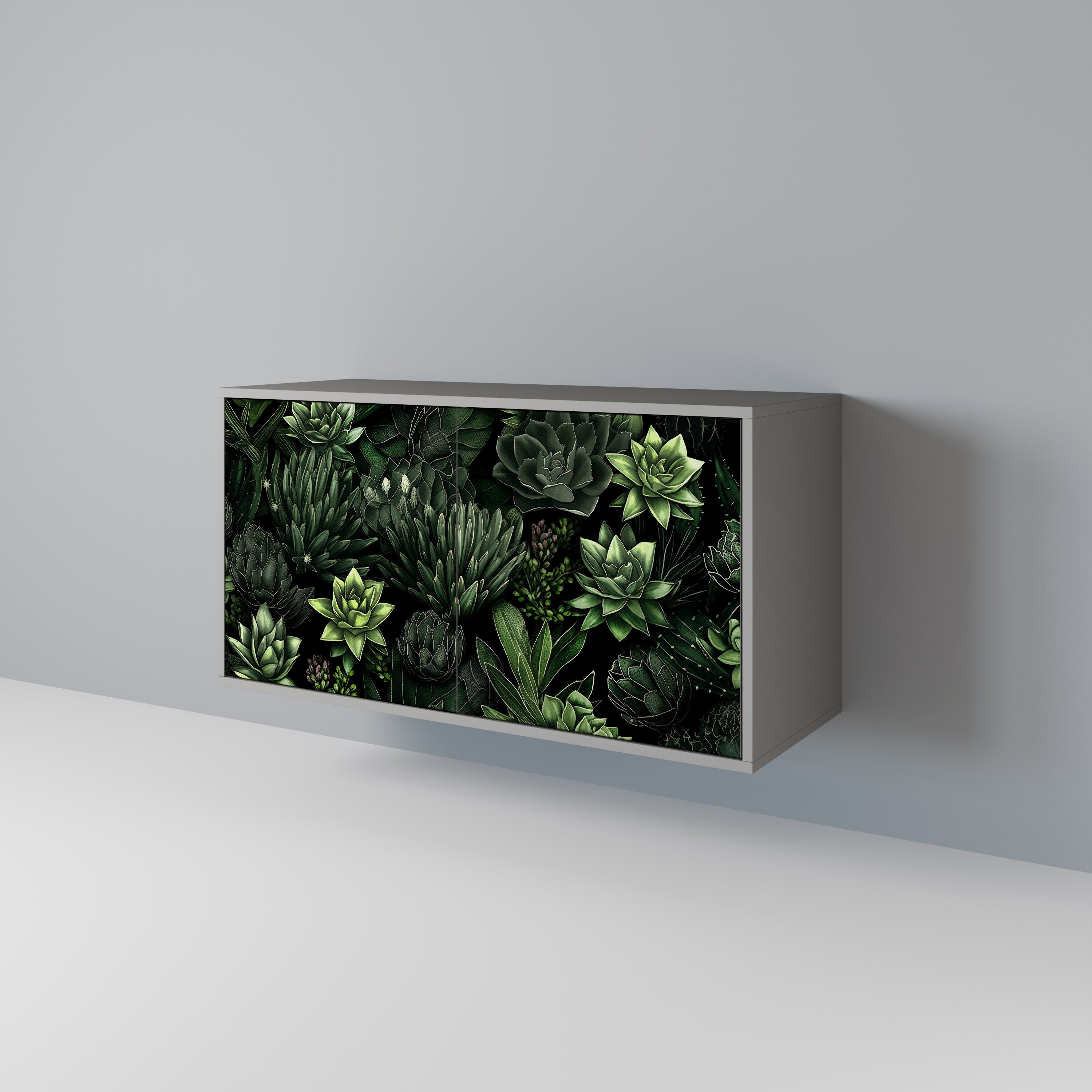 SUCCULENT JUNGLE Komoda 2-drzwiowa korpus Szary