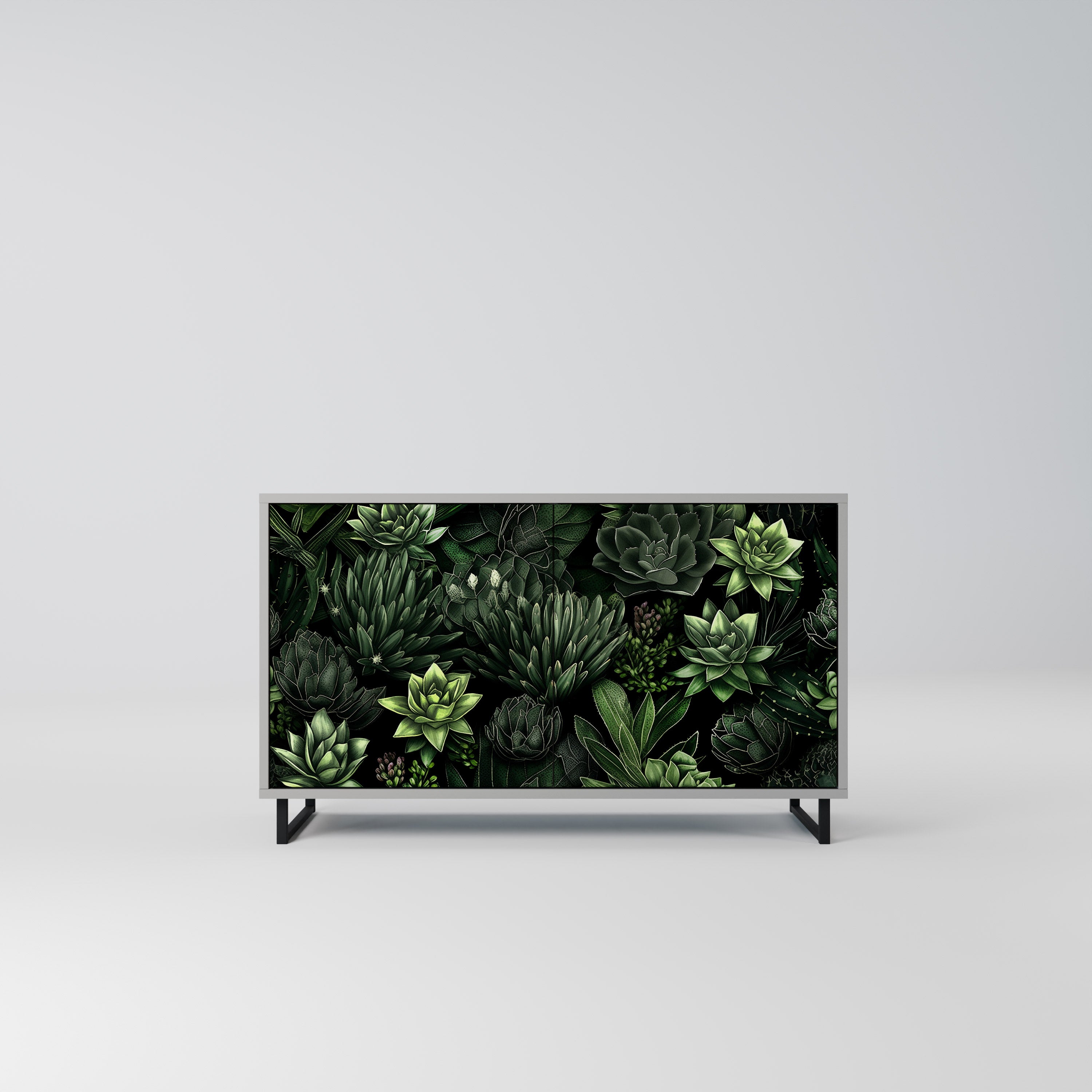 SUCCULENT JUNGLE Komoda 2-drzwiowa korpus Szary