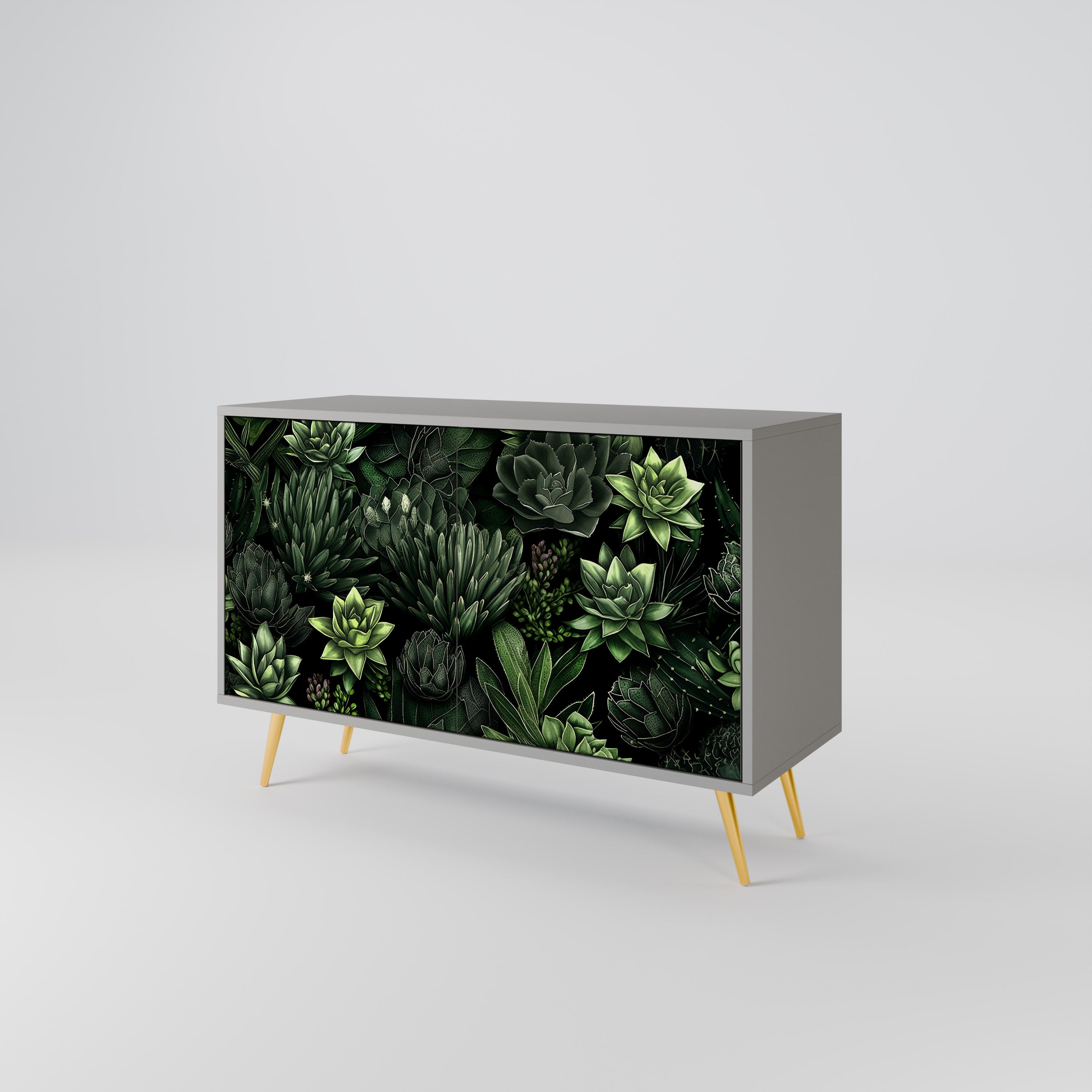SUCCULENT JUNGLE Komoda 2-drzwiowa korpus Szary