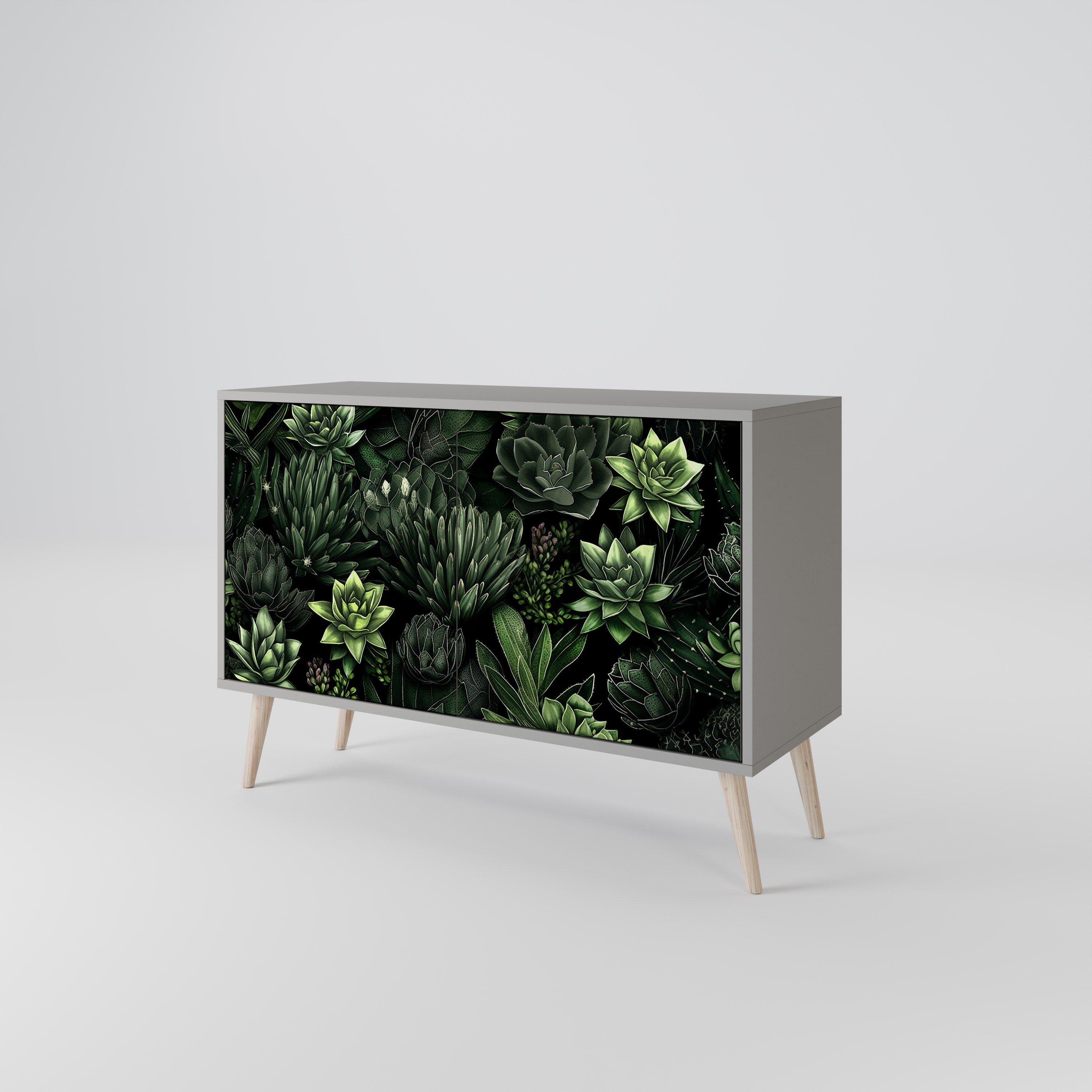 SUCCULENT JUNGLE Komoda 2-drzwiowa korpus Szary
