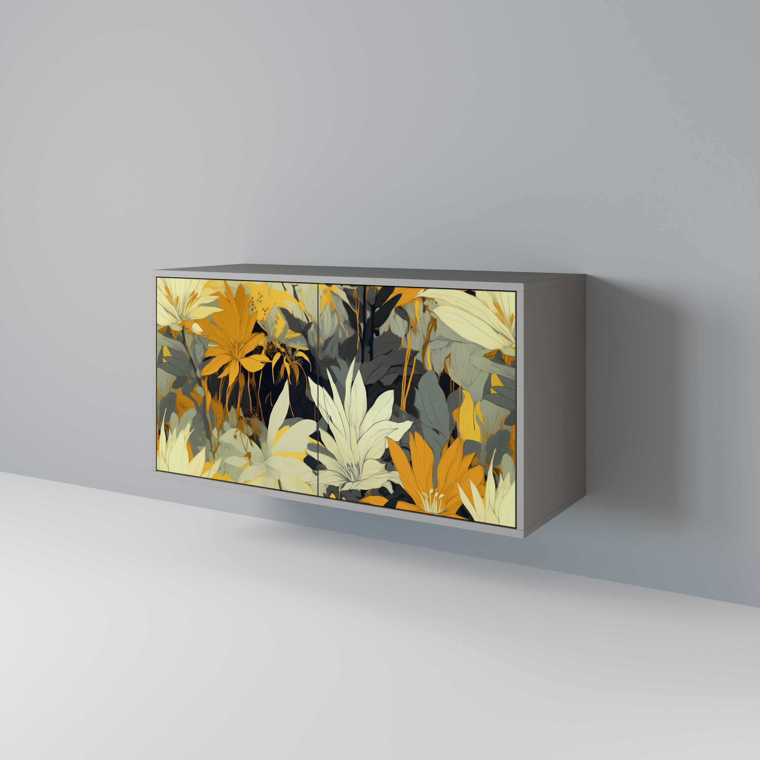 SUNKISSED LILY Komoda 2-drzwiowa korpus Szary