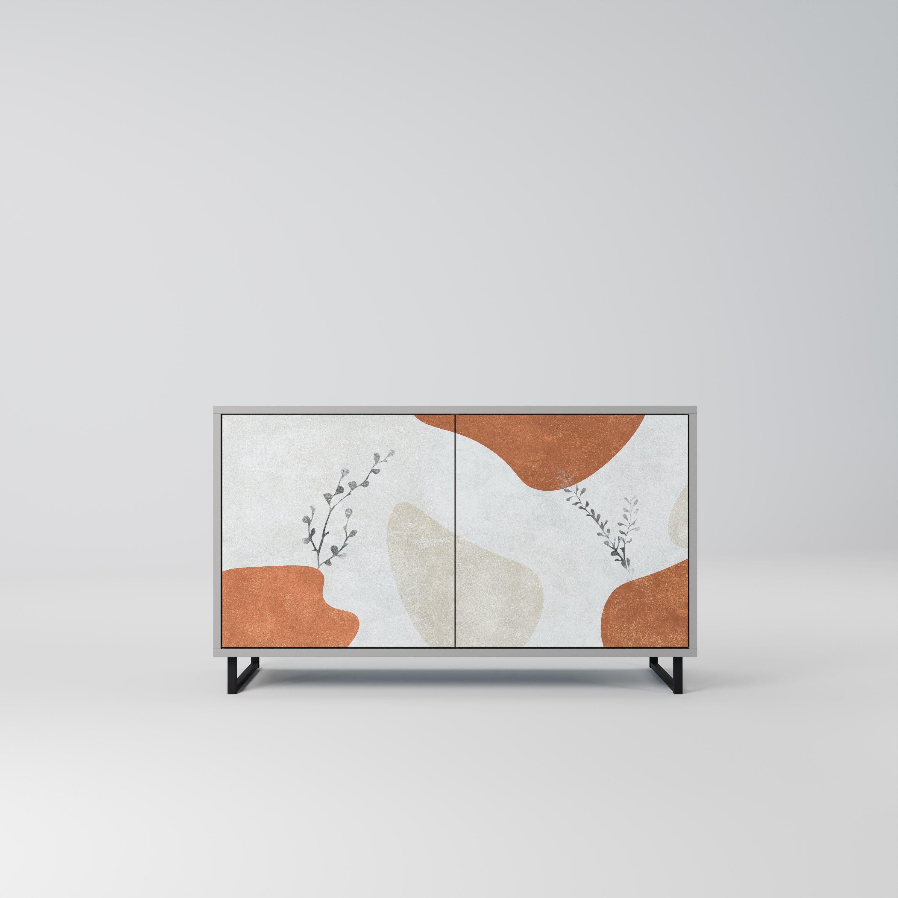 TRANQUIL TWIG Komoda 2-drzwiowa korpus Szary