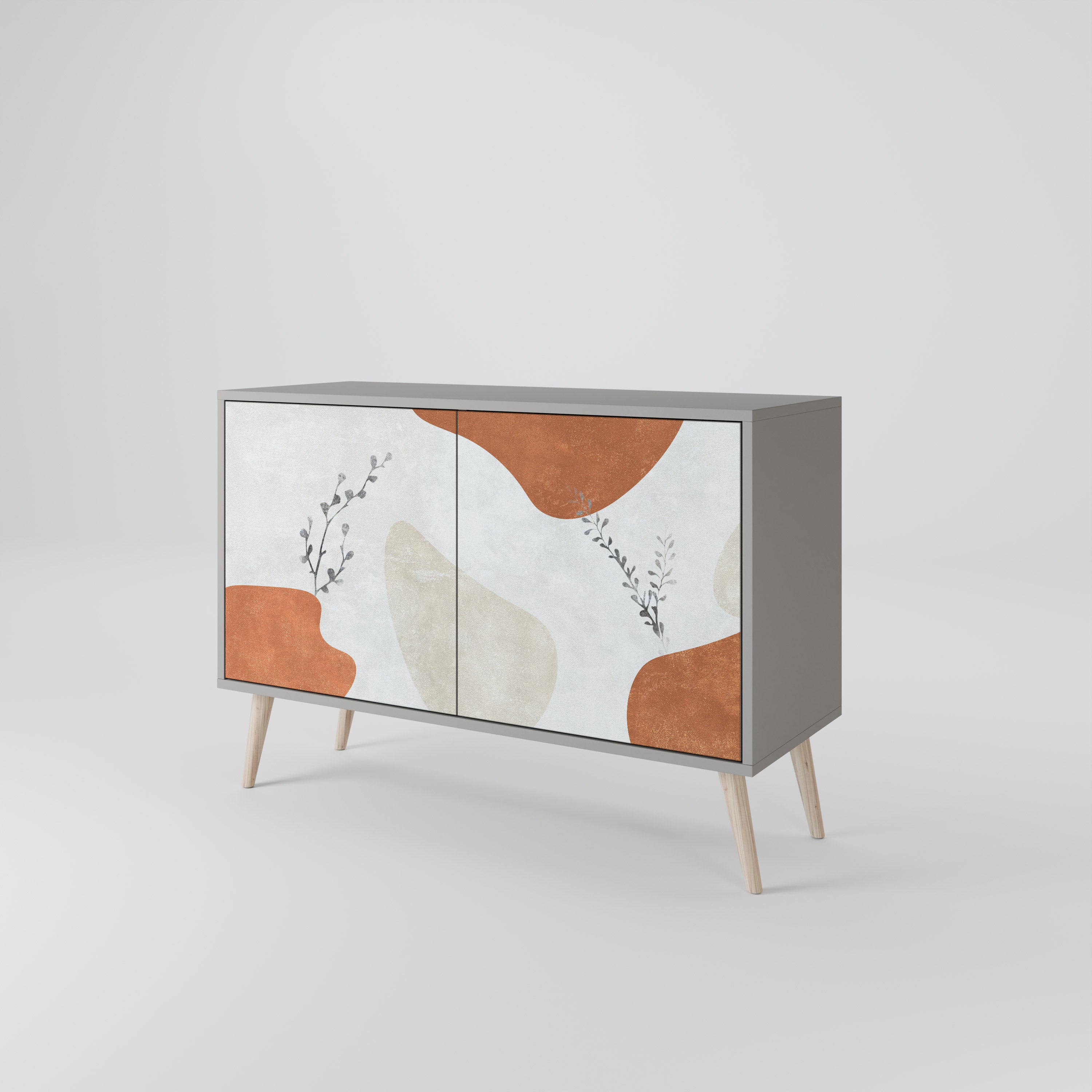 TRANQUIL TWIG Komoda 2-drzwiowa korpus Szary