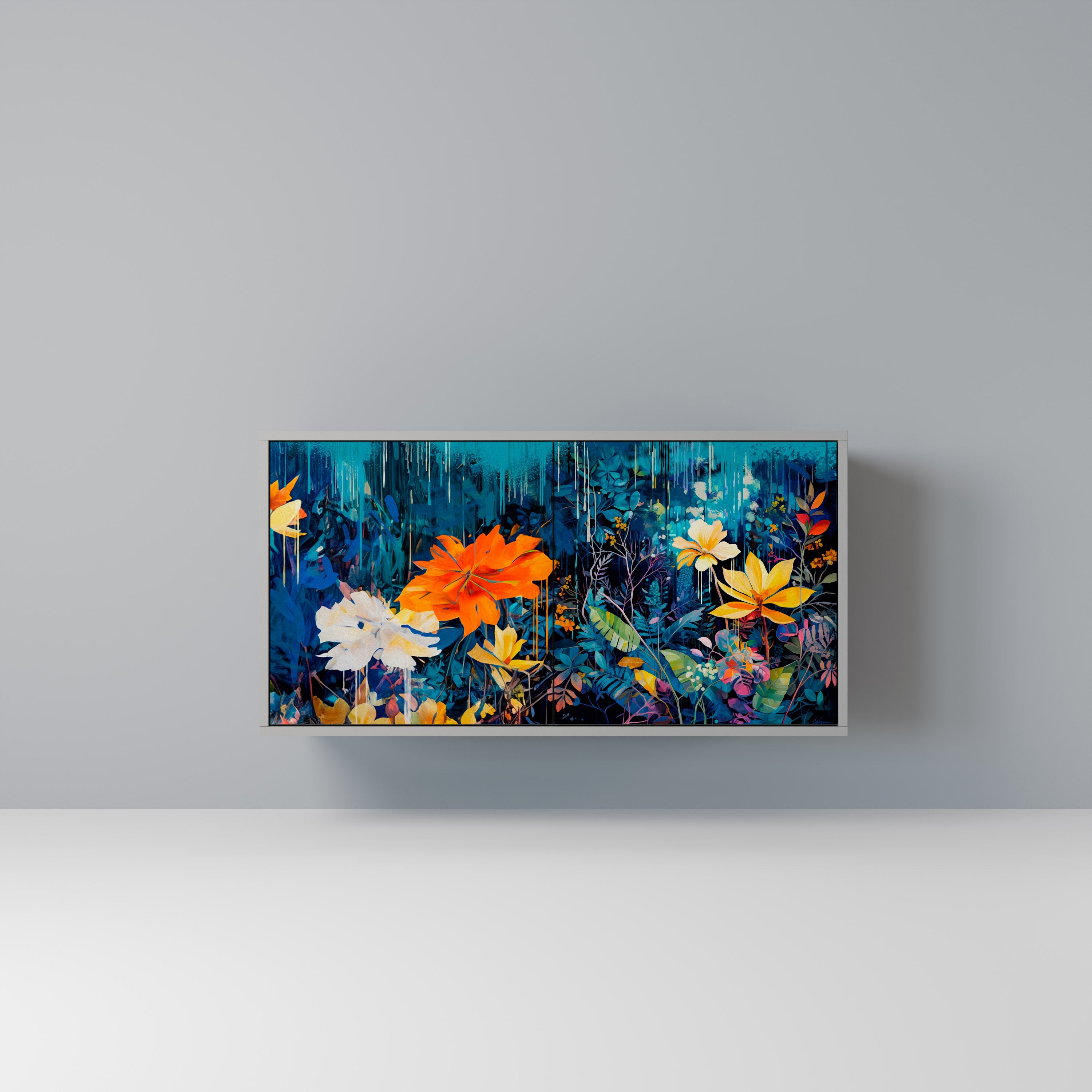 MIDNIGHT BLOSSOM Komoda 2-drzwiowa korpus Szary