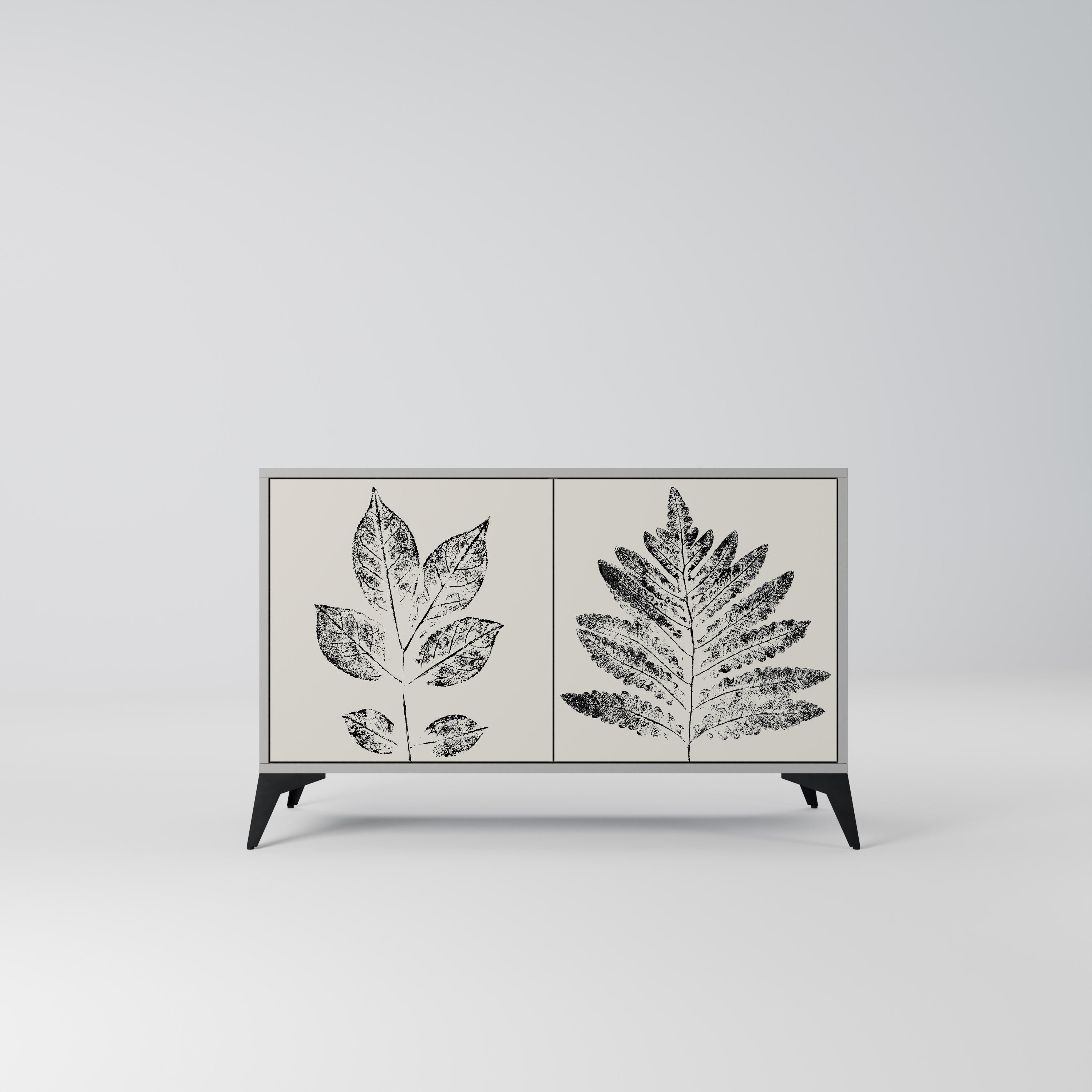 LEAFY STAMPS Komoda 2-drzwiowa korpus Szary