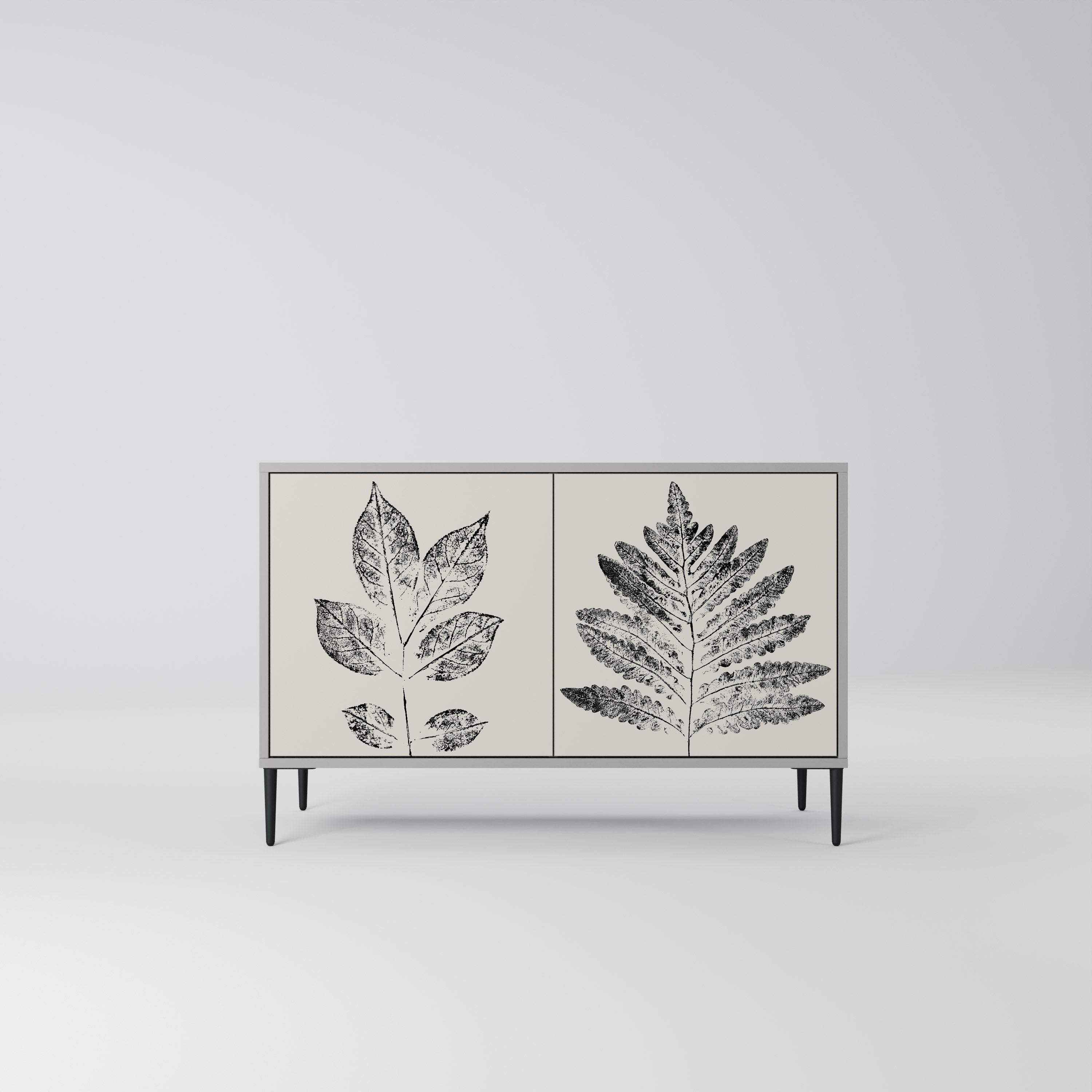LEAFY STAMPS Komoda 2-drzwiowa korpus Szary