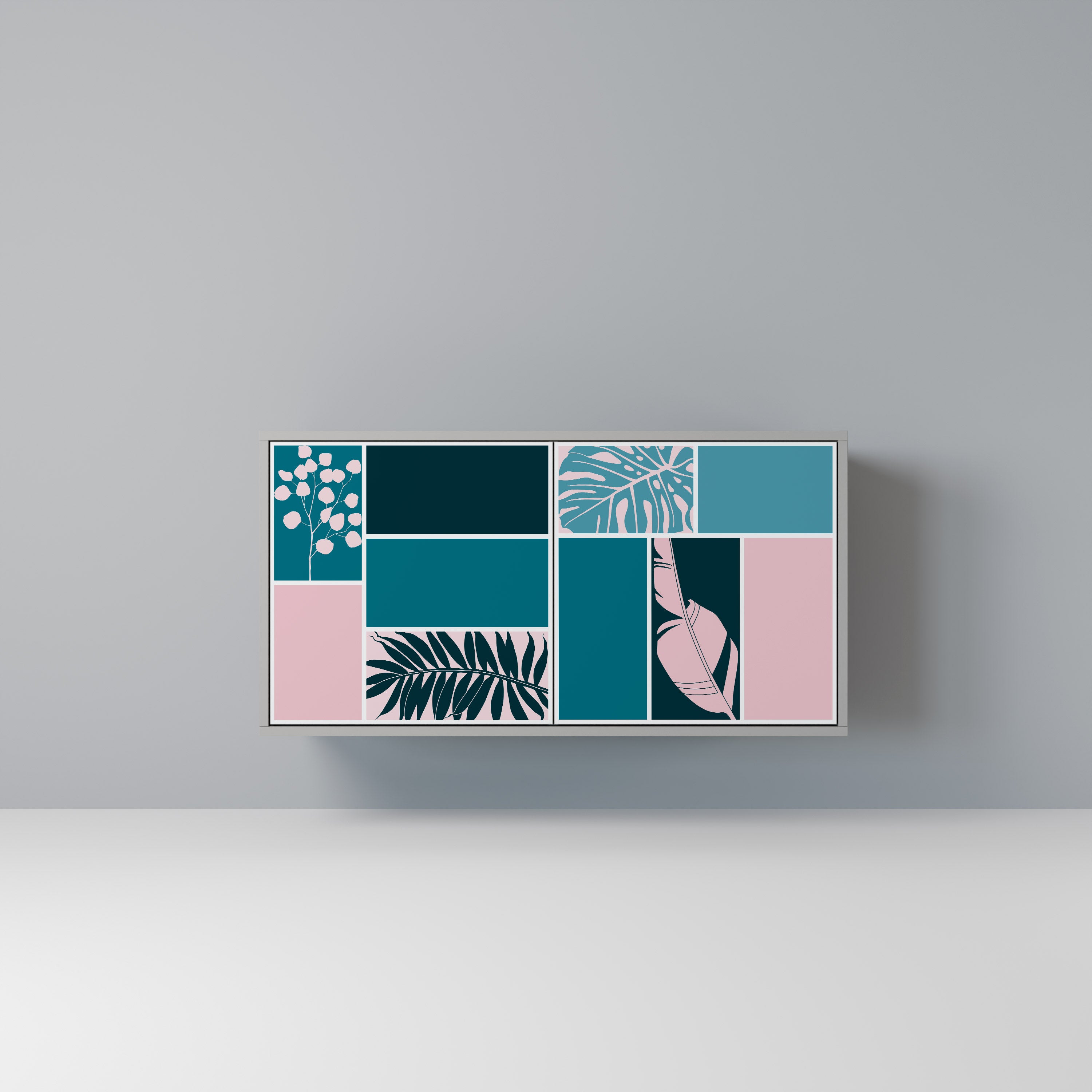 COMBINATION OF SHAPES Komoda 2-drzwiowa korpus Szary