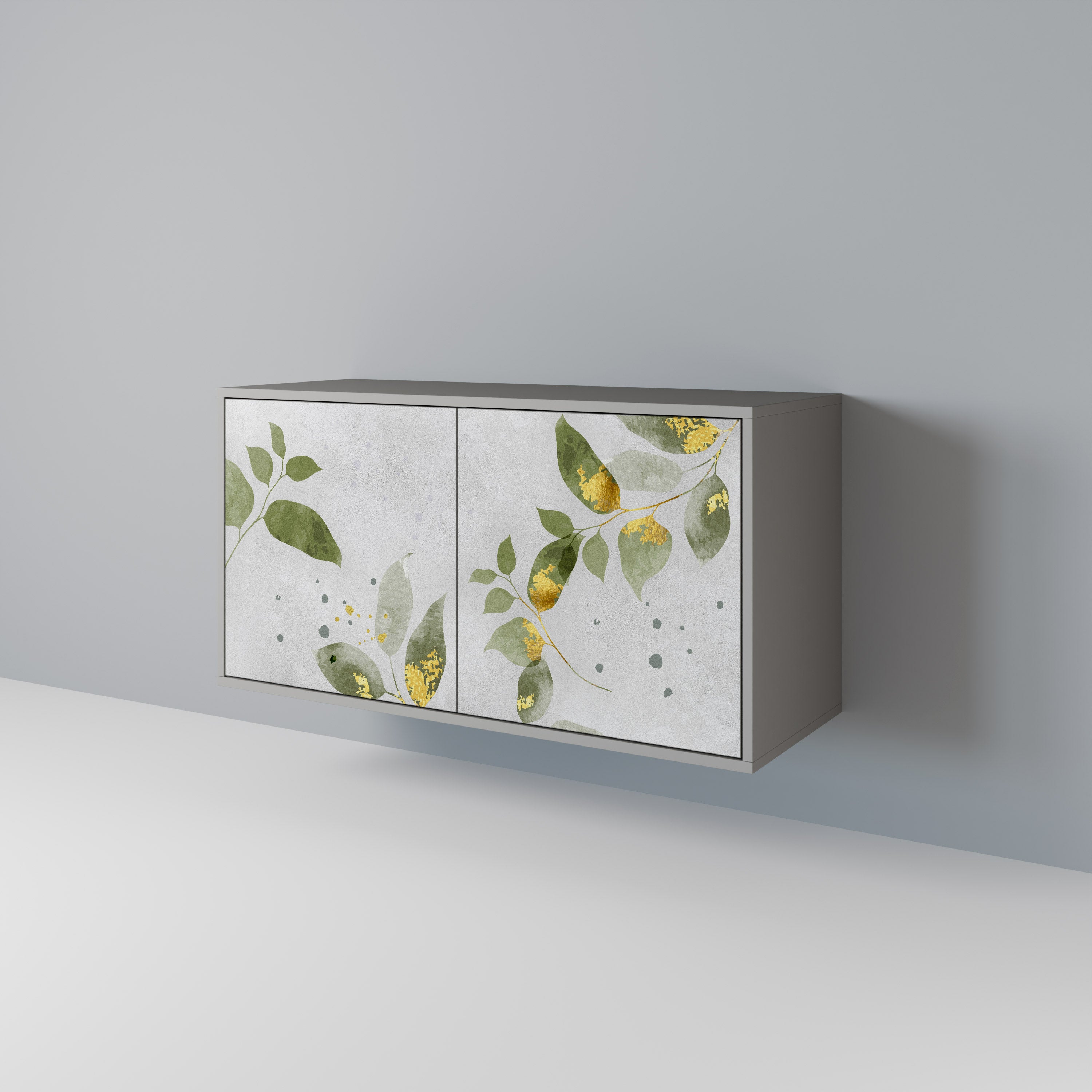 ELEGANT BOTANICS Komoda 2-drzwiowa korpus Szary
