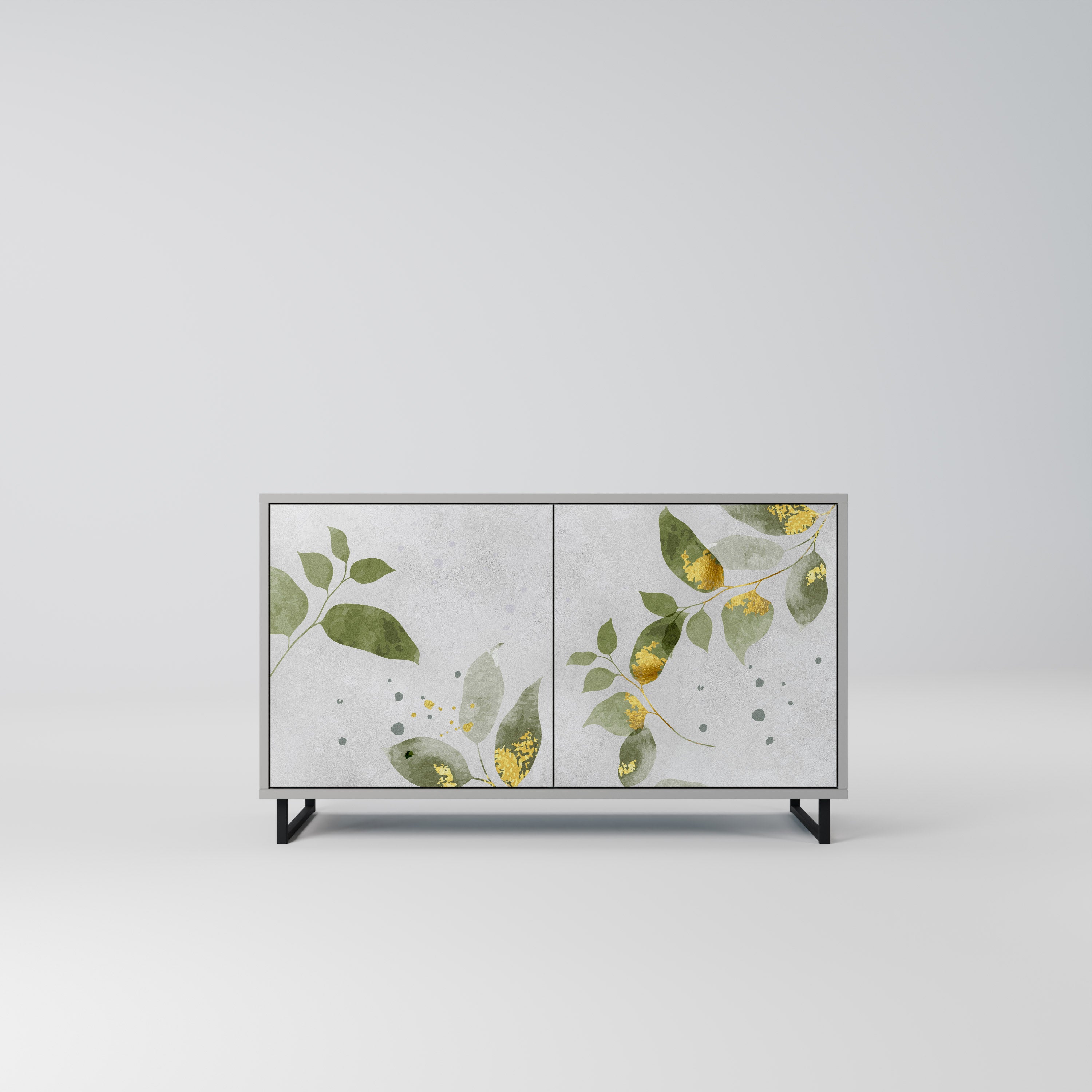 ELEGANT BOTANICS Komoda 2-drzwiowa korpus Szary