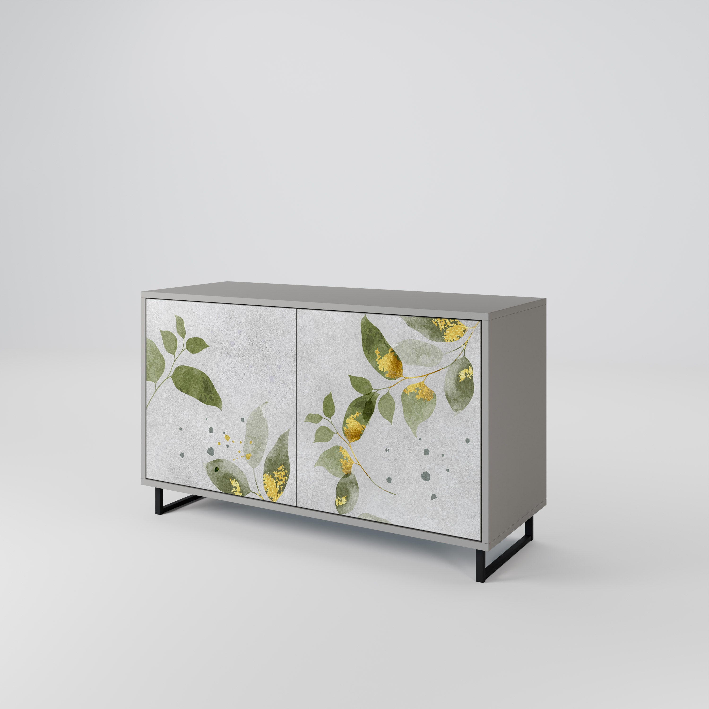 ELEGANT BOTANICS Komoda 2-drzwiowa korpus Szary