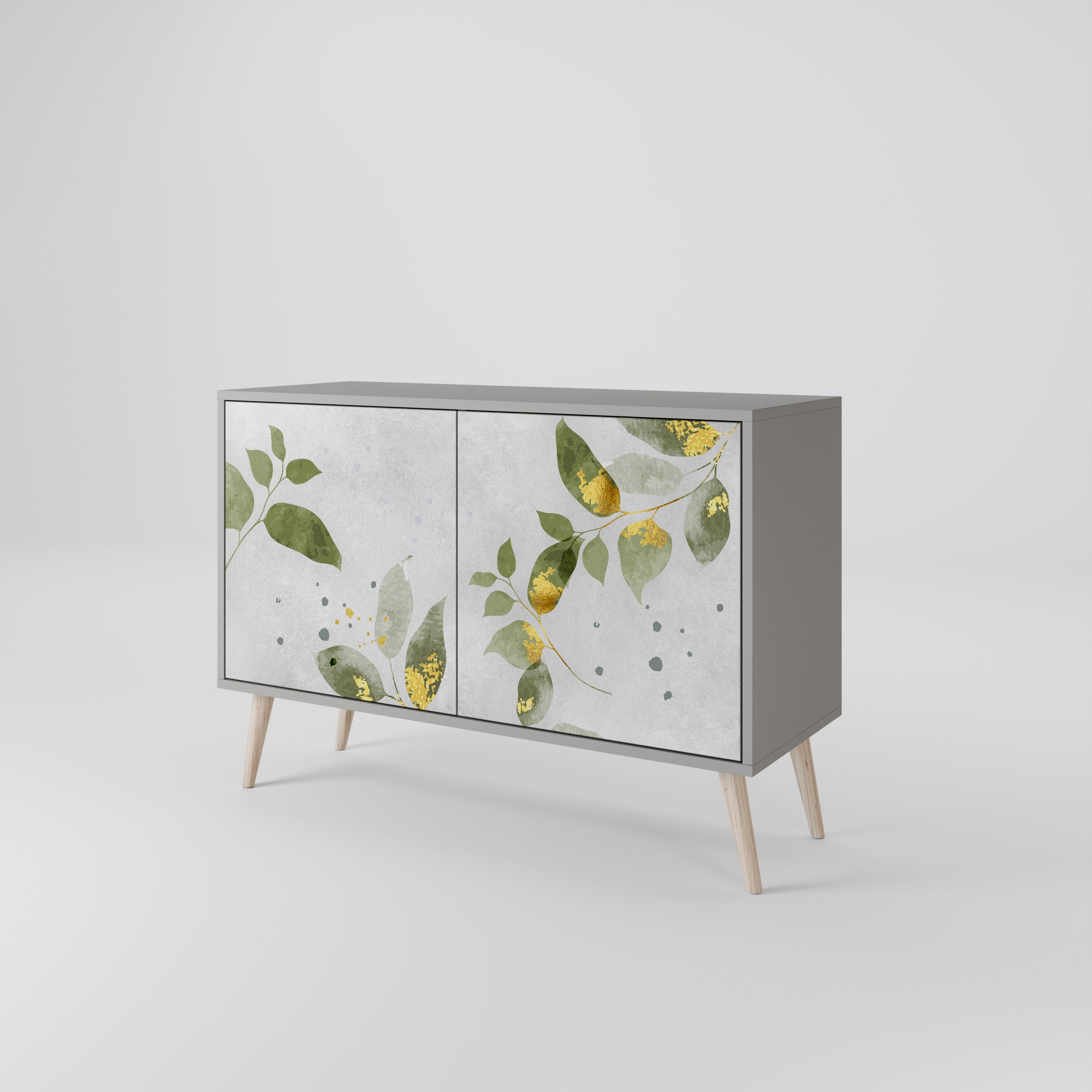 ELEGANT BOTANICS Komoda 2-drzwiowa korpus Szary
