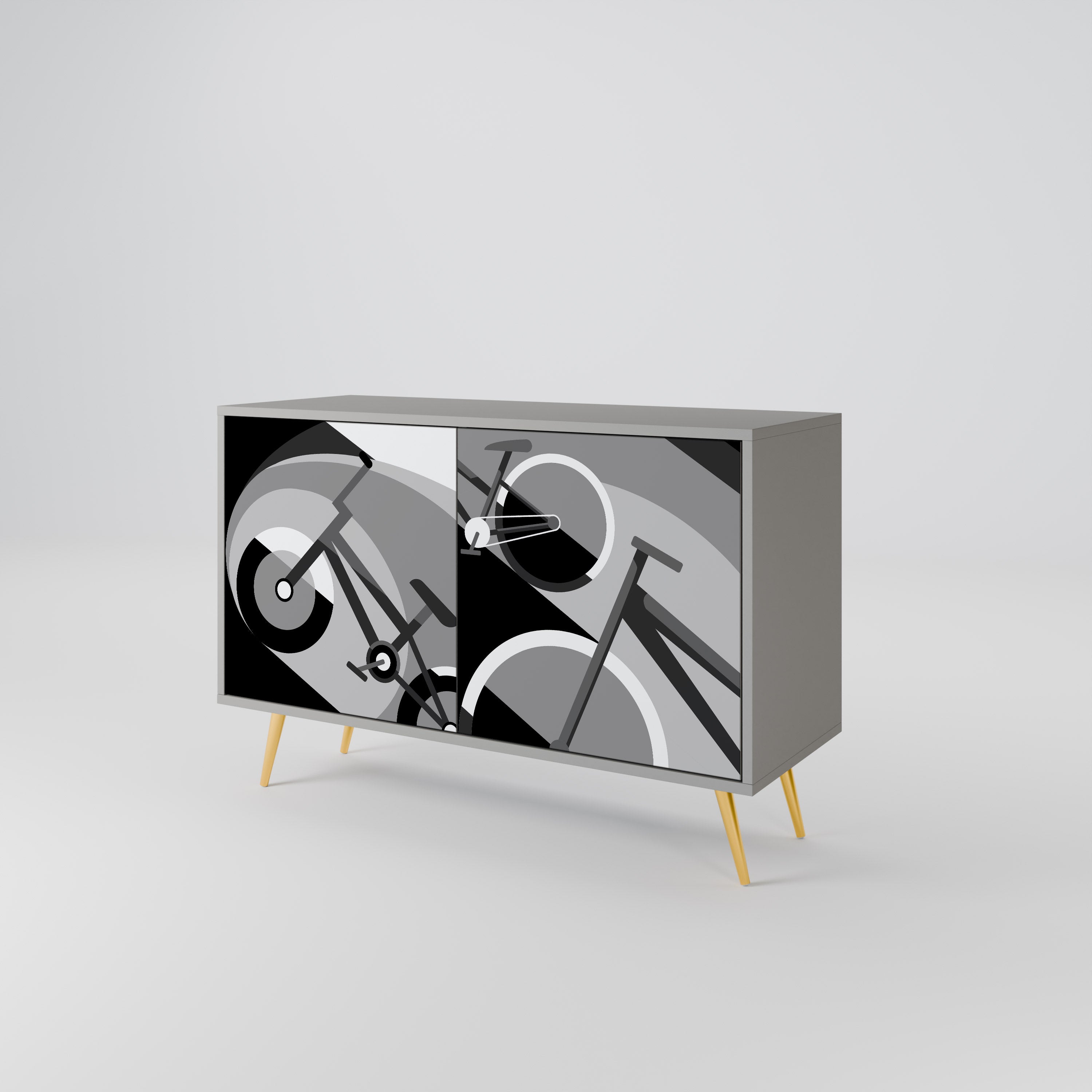 BIKE ENERGY Komoda 2-drzwiowa korpus Szary