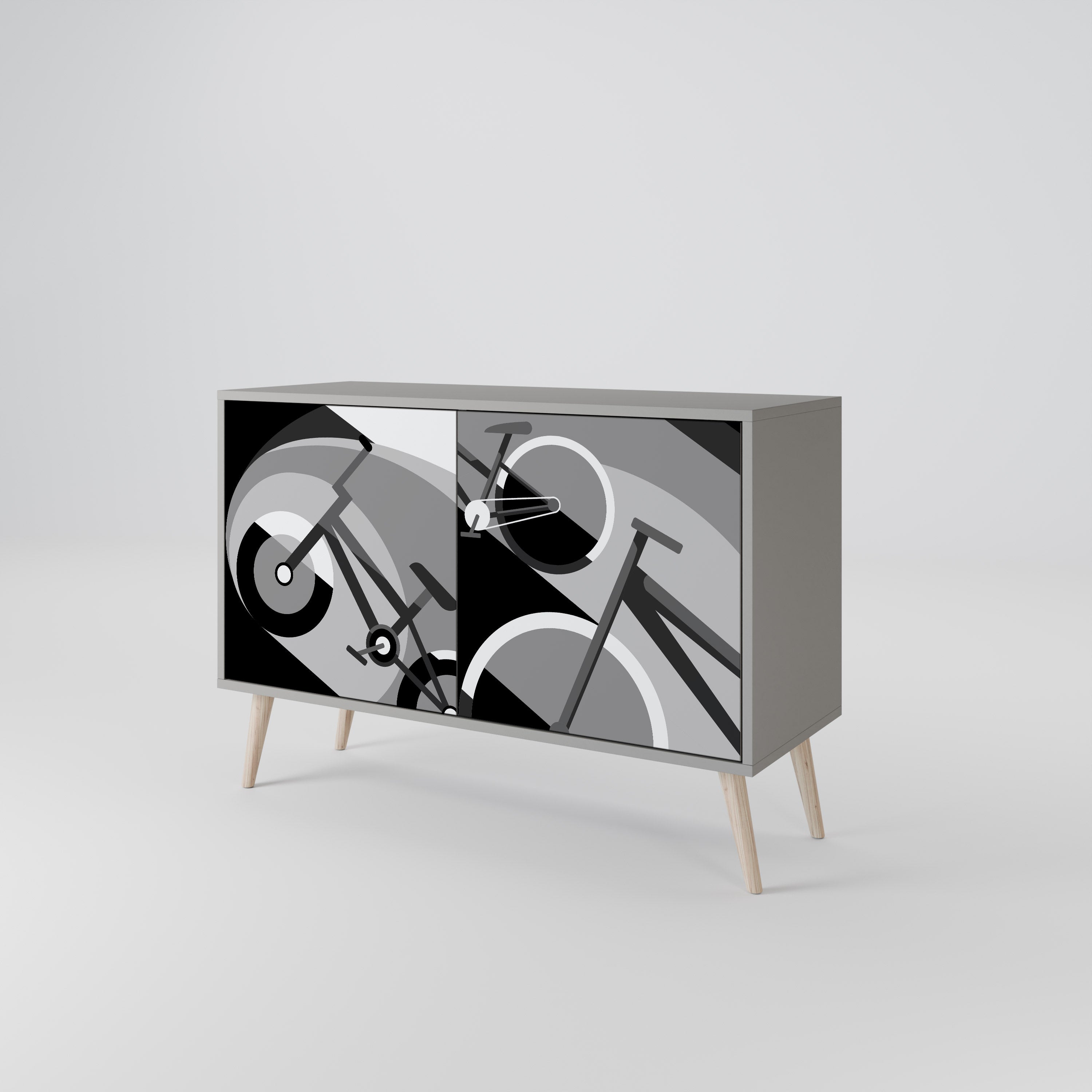 BIKE ENERGY Komoda 2-drzwiowa korpus Szary