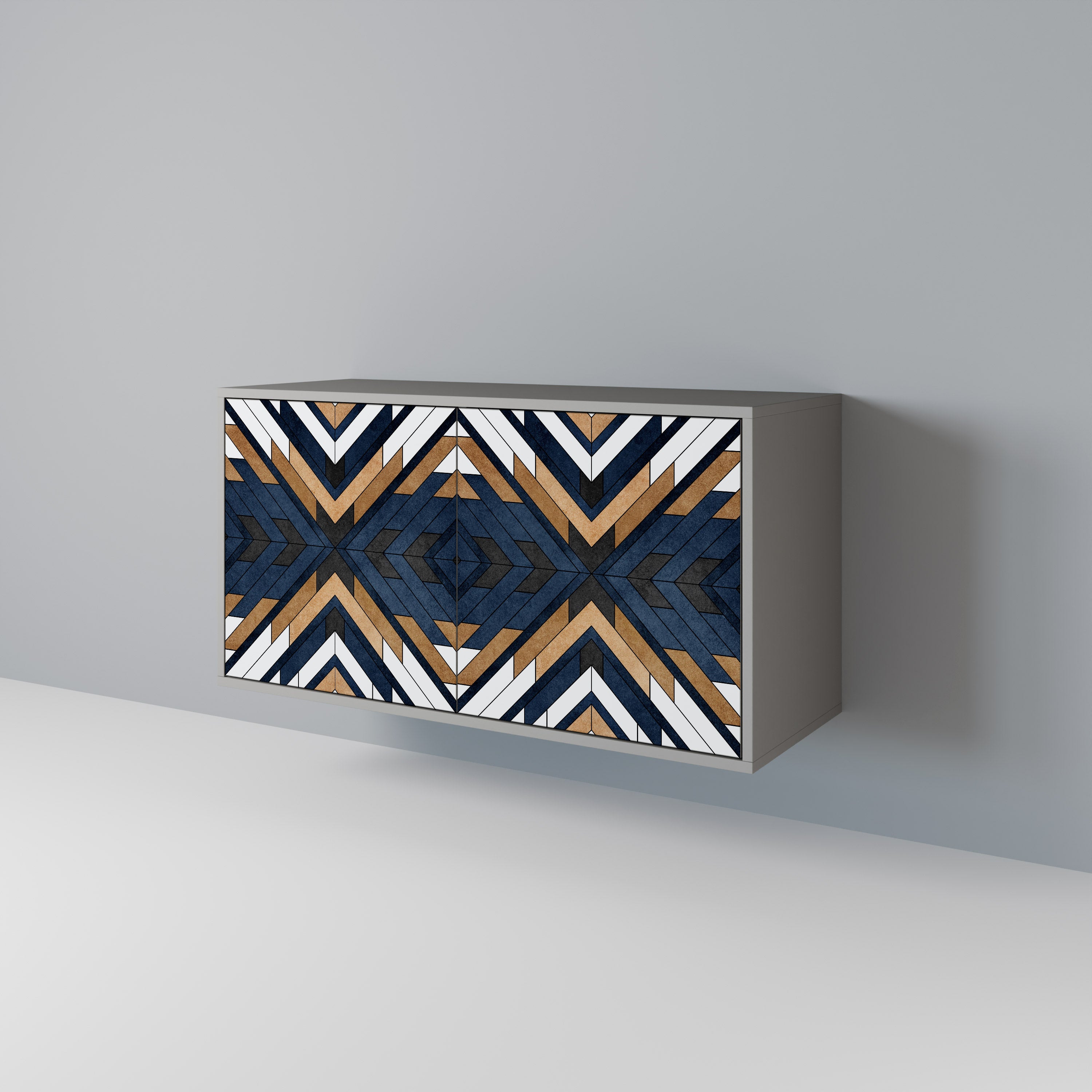 ARTFUL GEOMETRY Komoda 2-drzwiowa korpus Szary