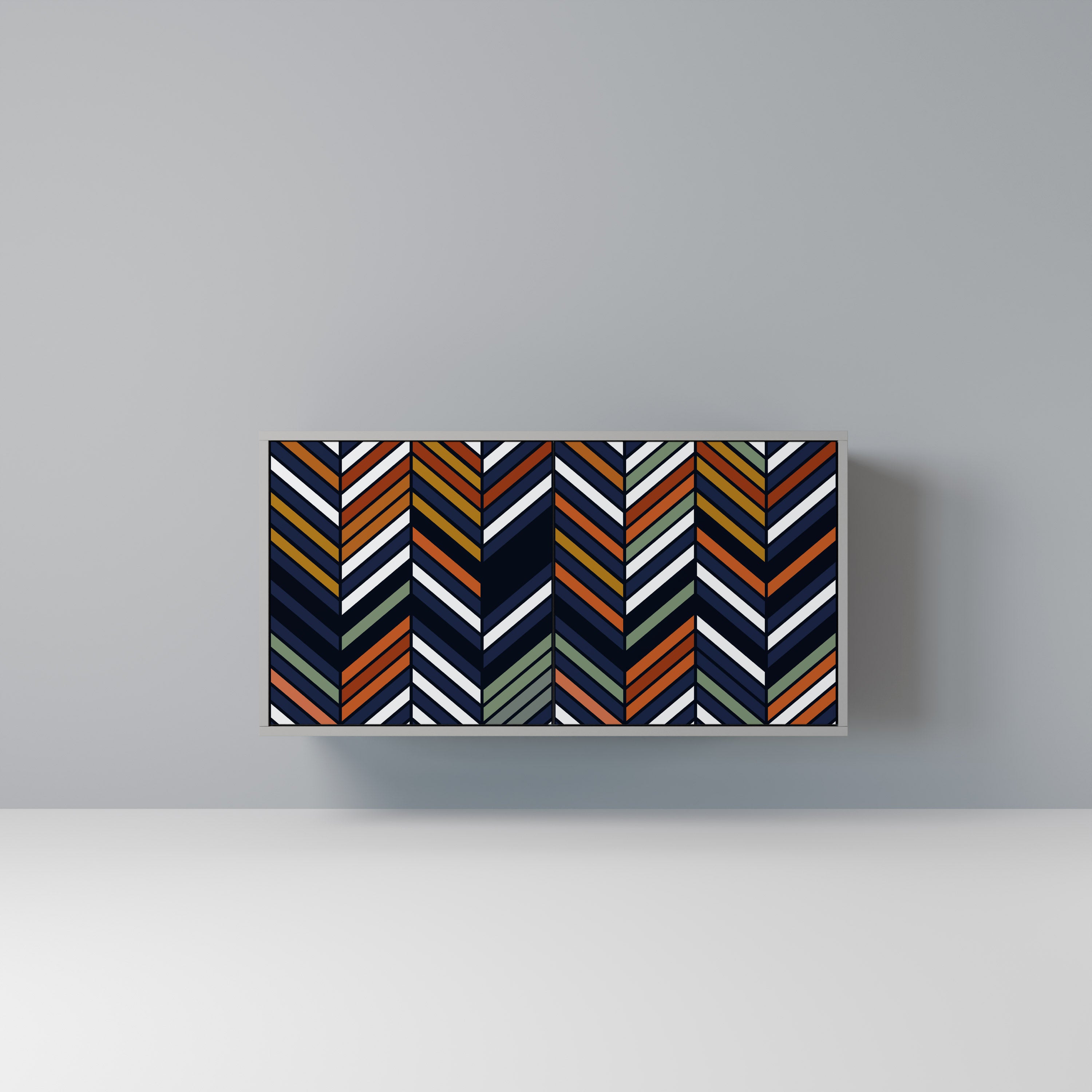 VIBRANT PATCHWORK Komoda 2-drzwiowa korpus Szary