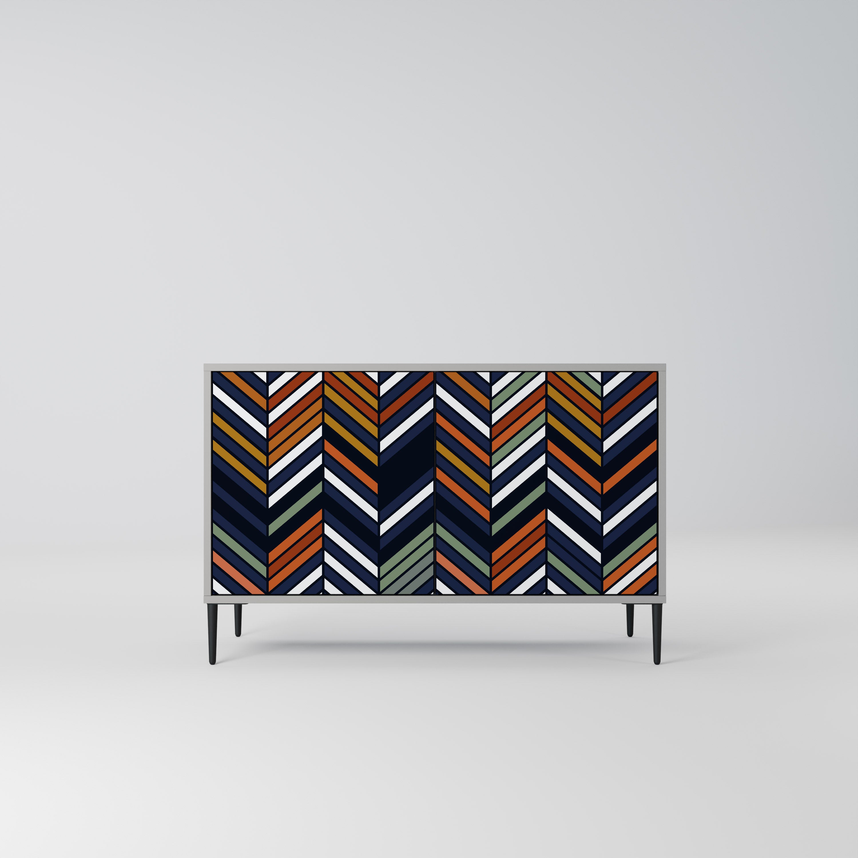 VIBRANT PATCHWORK Komoda 2-drzwiowa korpus Szary