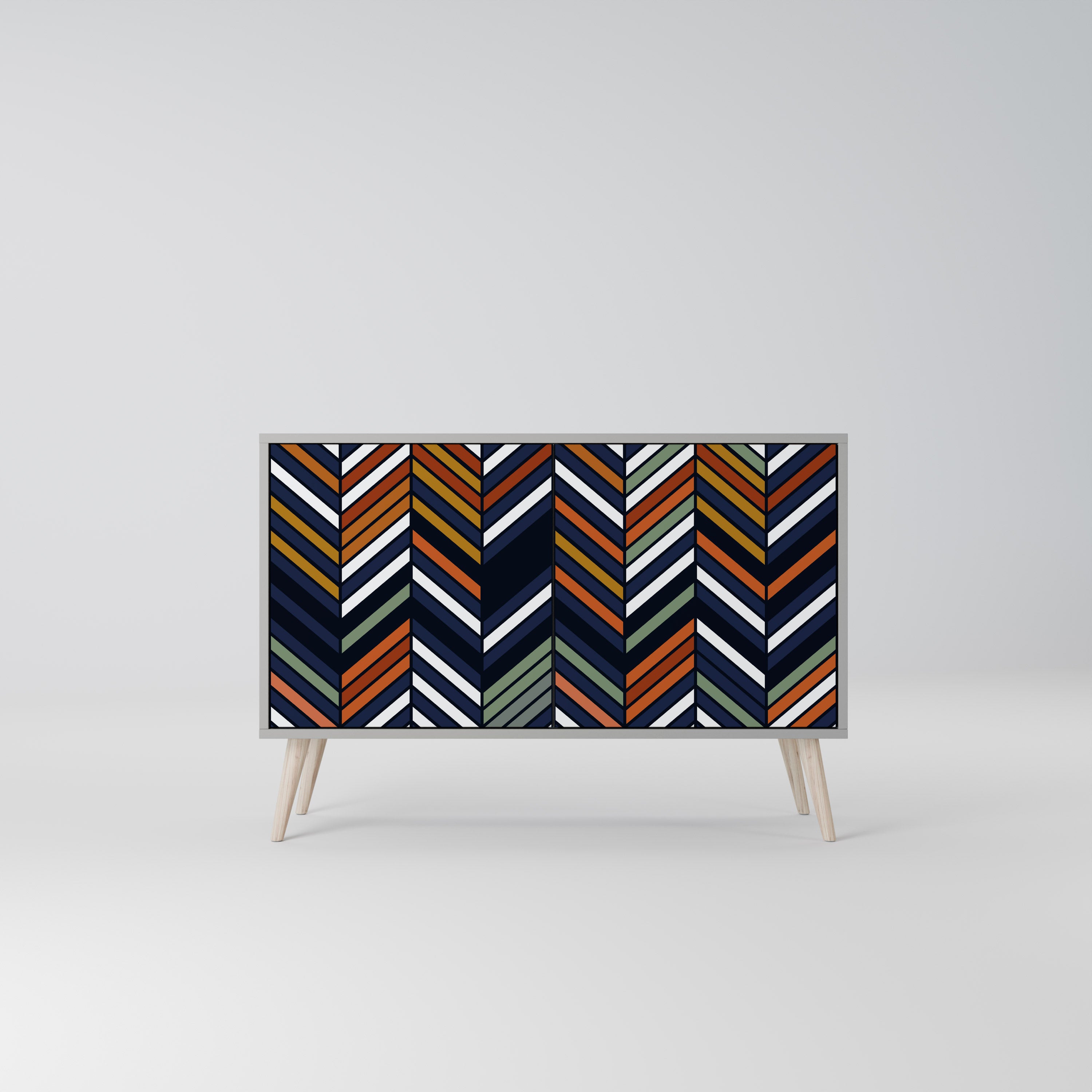VIBRANT PATCHWORK Komoda 2-drzwiowa korpus Szary