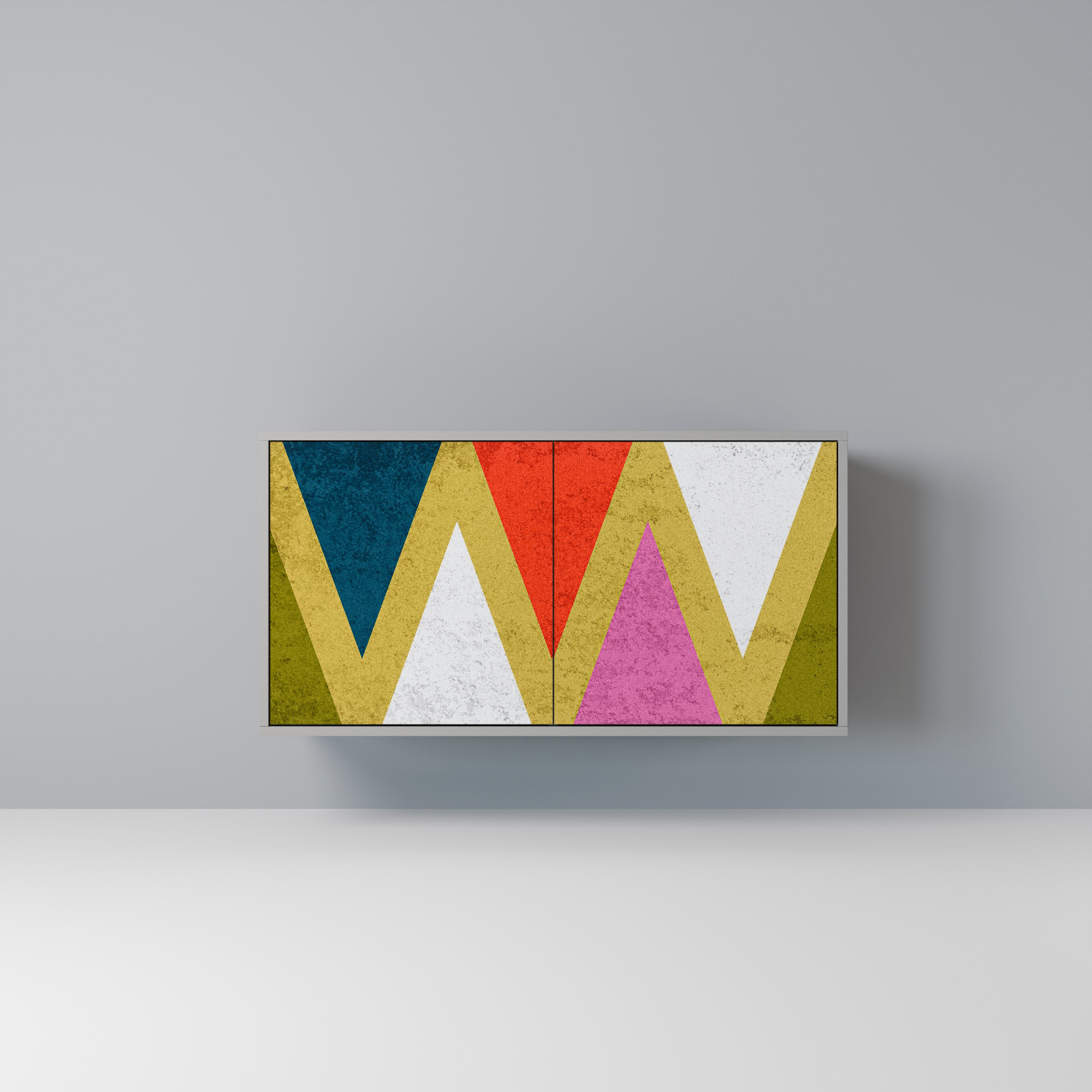 COLORFUL TRIANGLES Komoda 2-drzwiowa korpus Szary