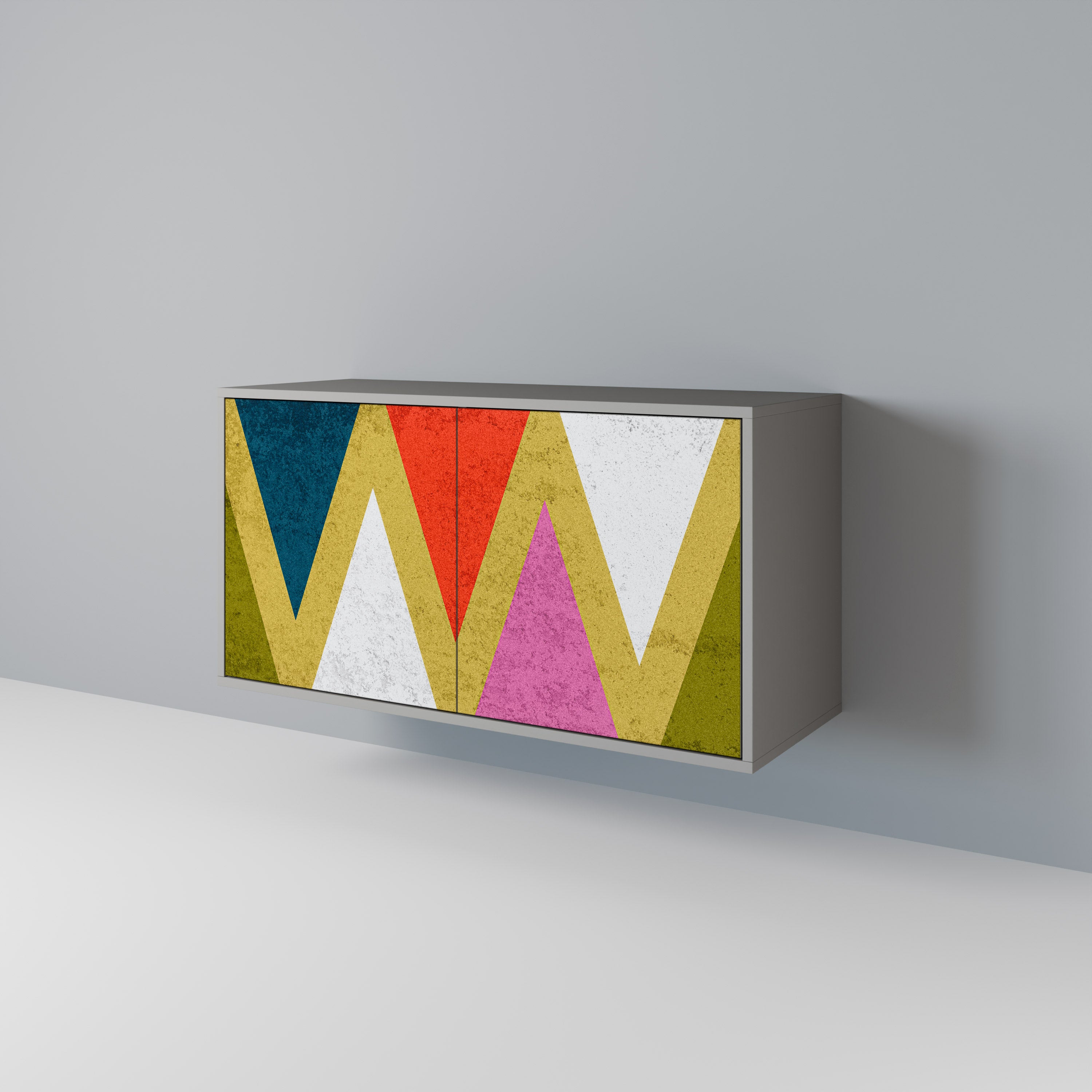 COLORFUL TRIANGLES Komoda 2-drzwiowa korpus Szary