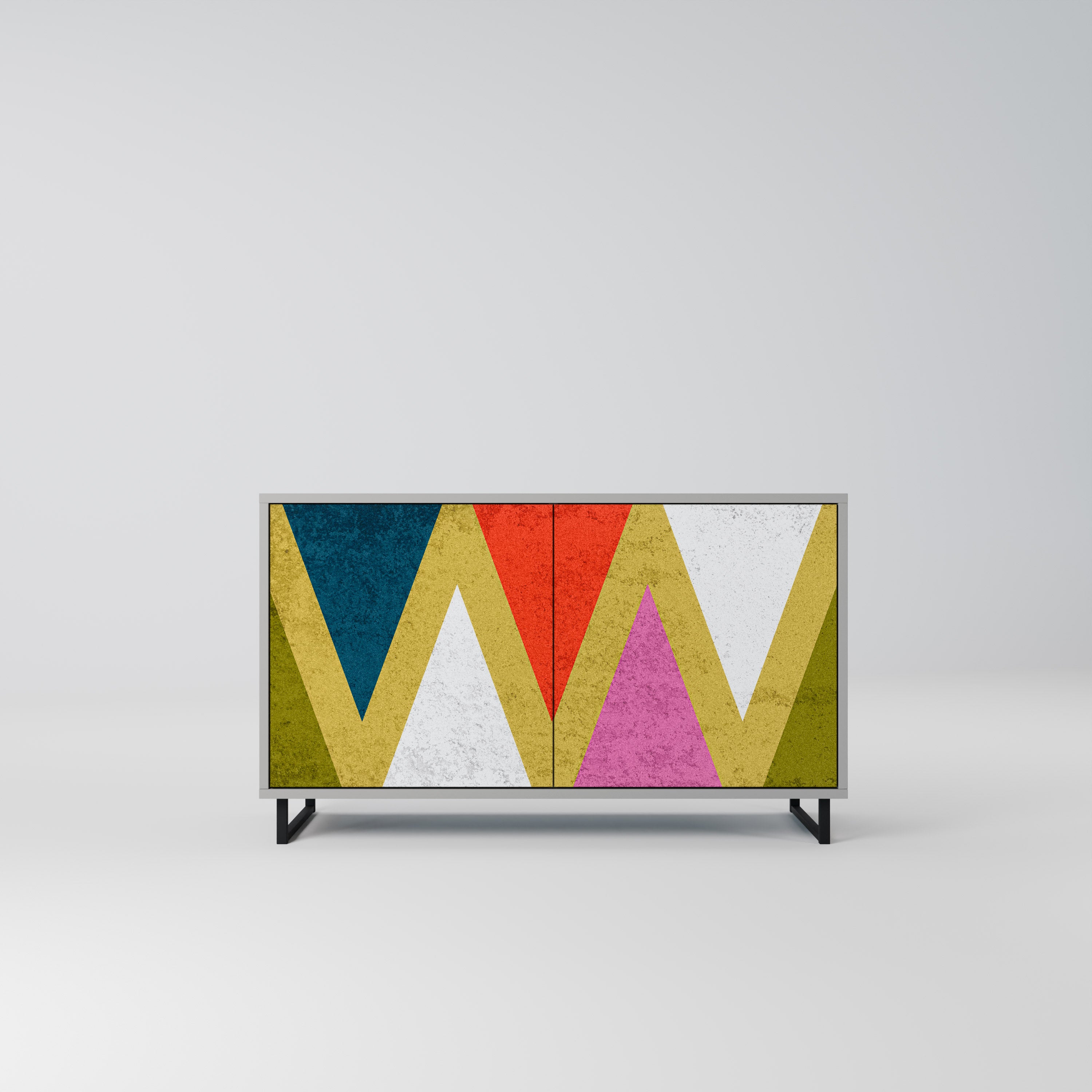 COLORFUL TRIANGLES Komoda 2-drzwiowa korpus Szary