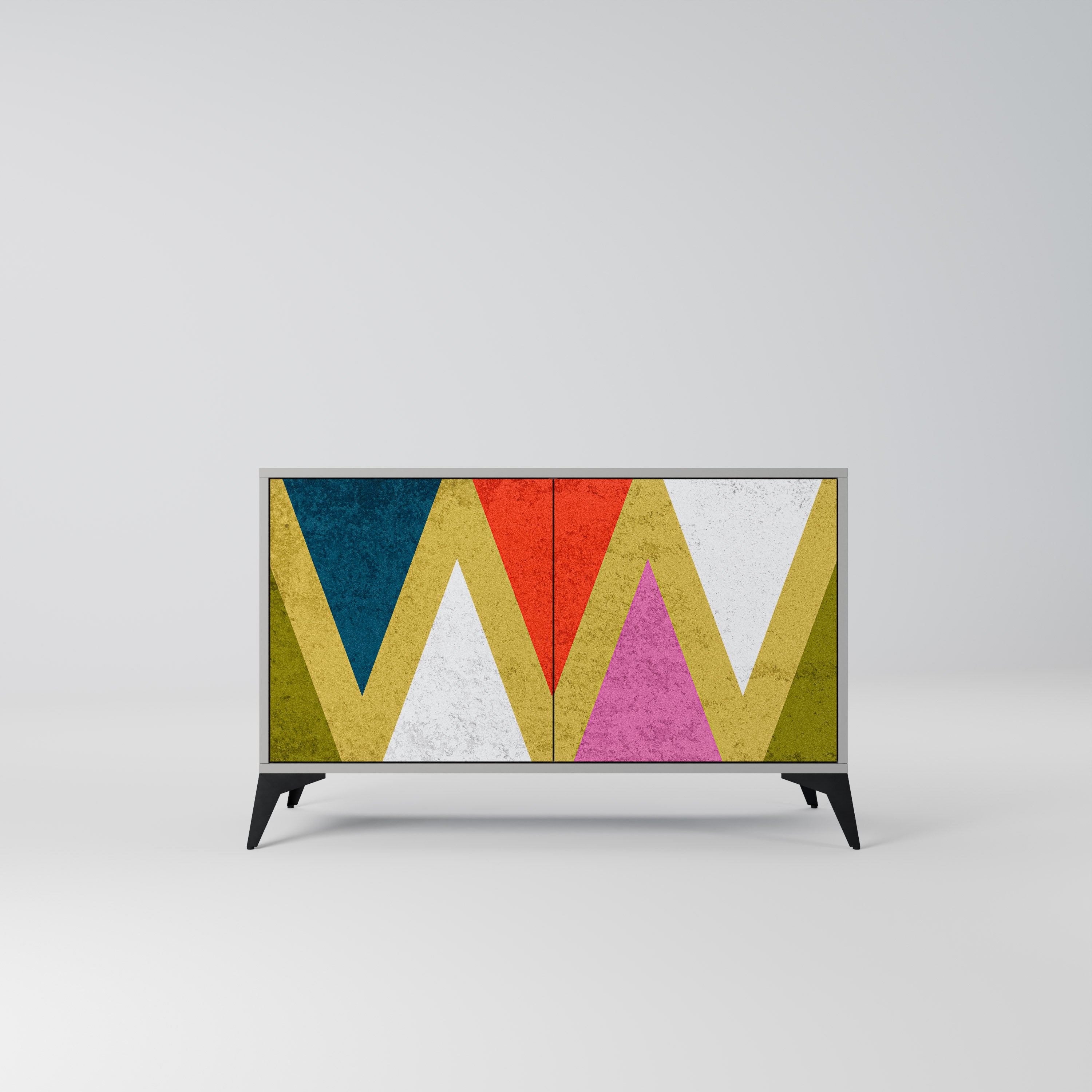 COLORFUL TRIANGLES Komoda 2-drzwiowa korpus Szary