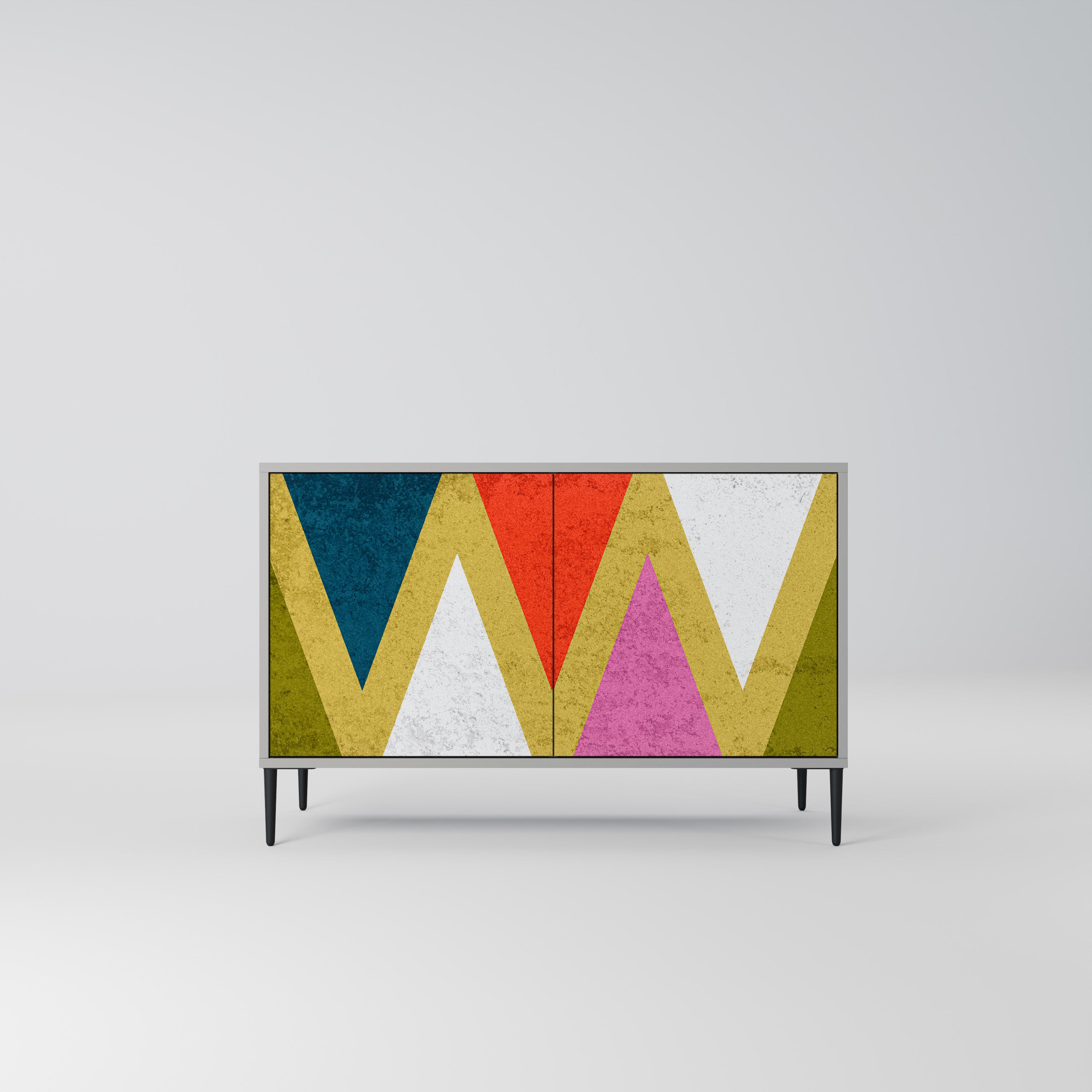 COLORFUL TRIANGLES Komoda 2-drzwiowa korpus Szary